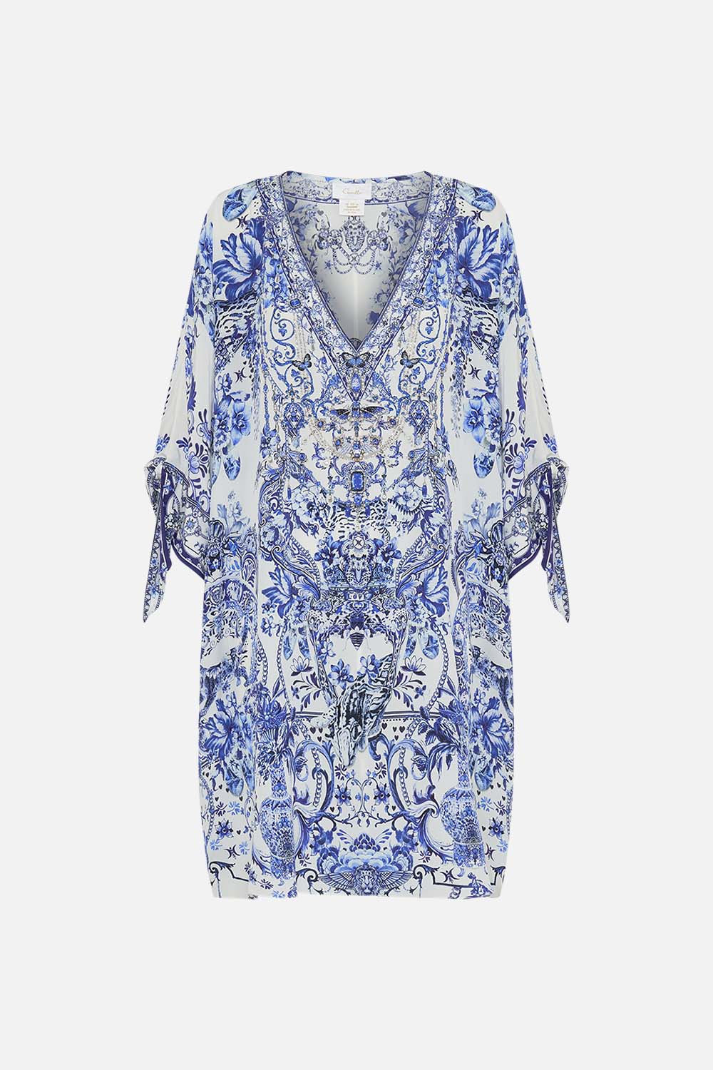 CAMILLA silk kaftan in Glaze and Graze print