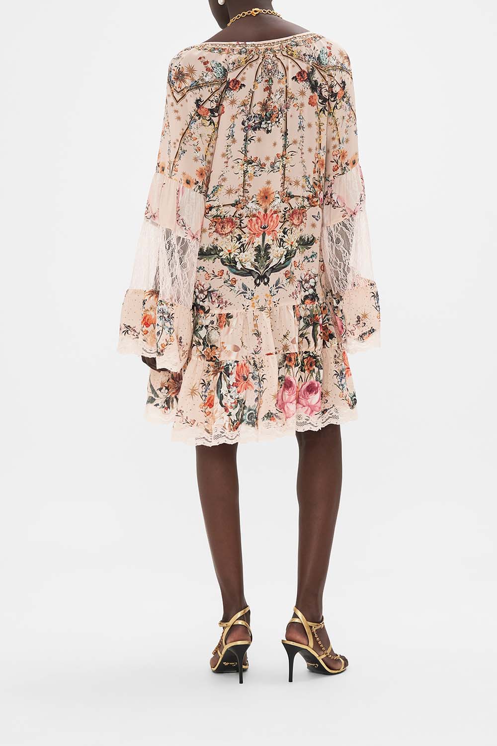 CAMILLA a line dress in Rose Garden Revolution print