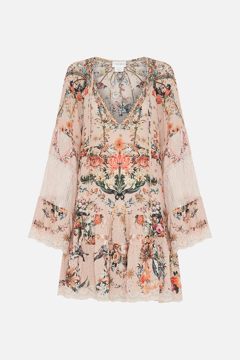 CAMILLA a line dress in Rose Garden Revolution print