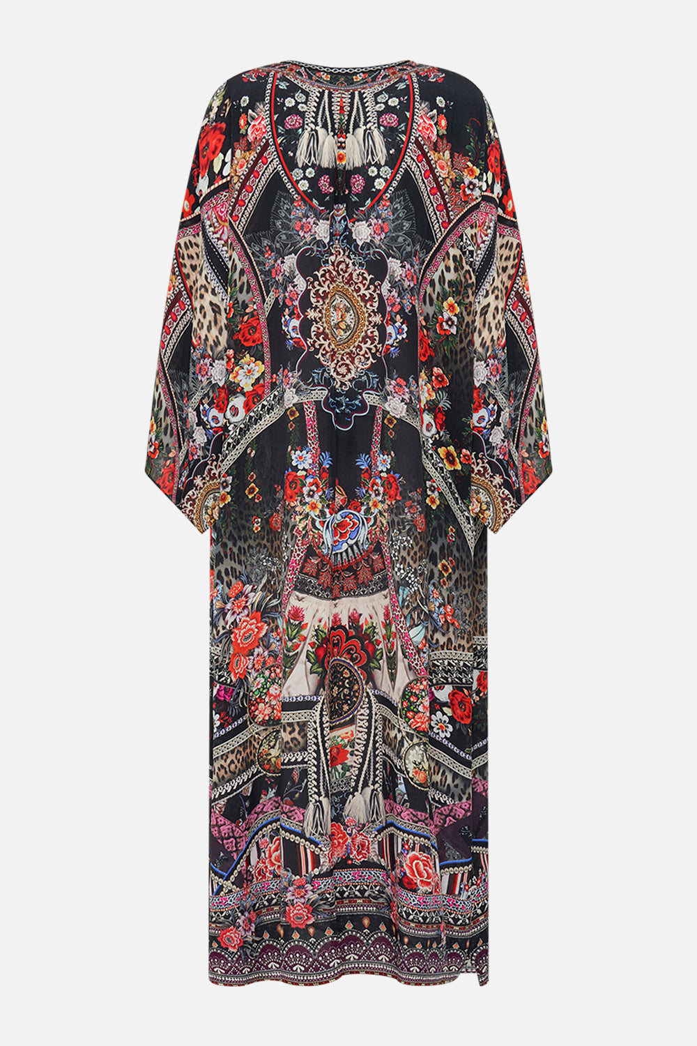 CAMILLA silk kaftan in Volendam Dolls print