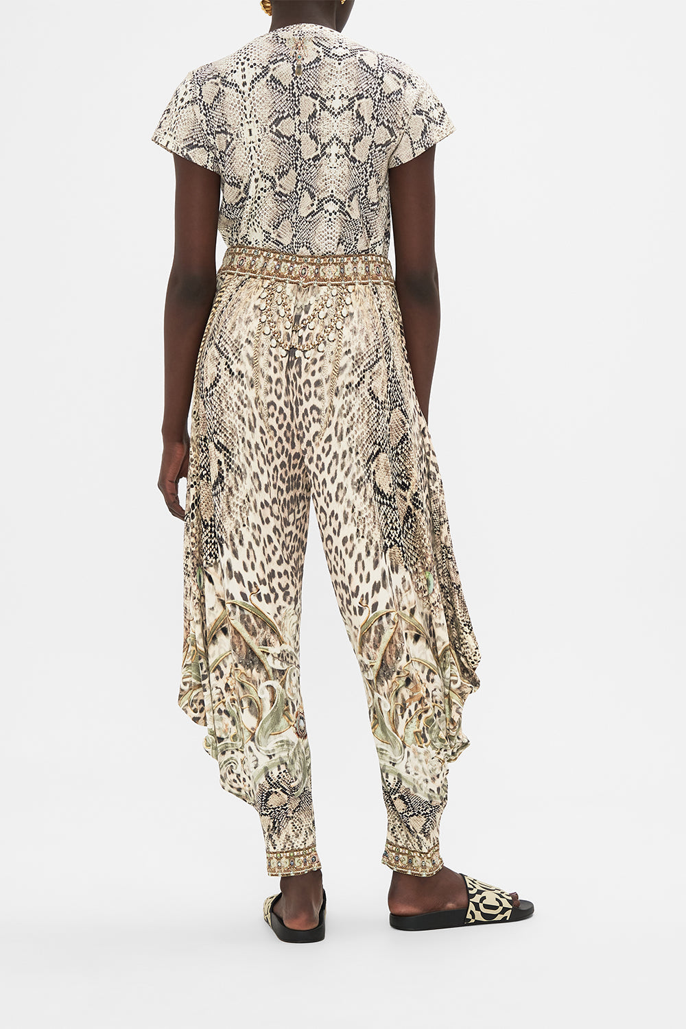 CAMILLA jersey pants in Looking Glass Houses print