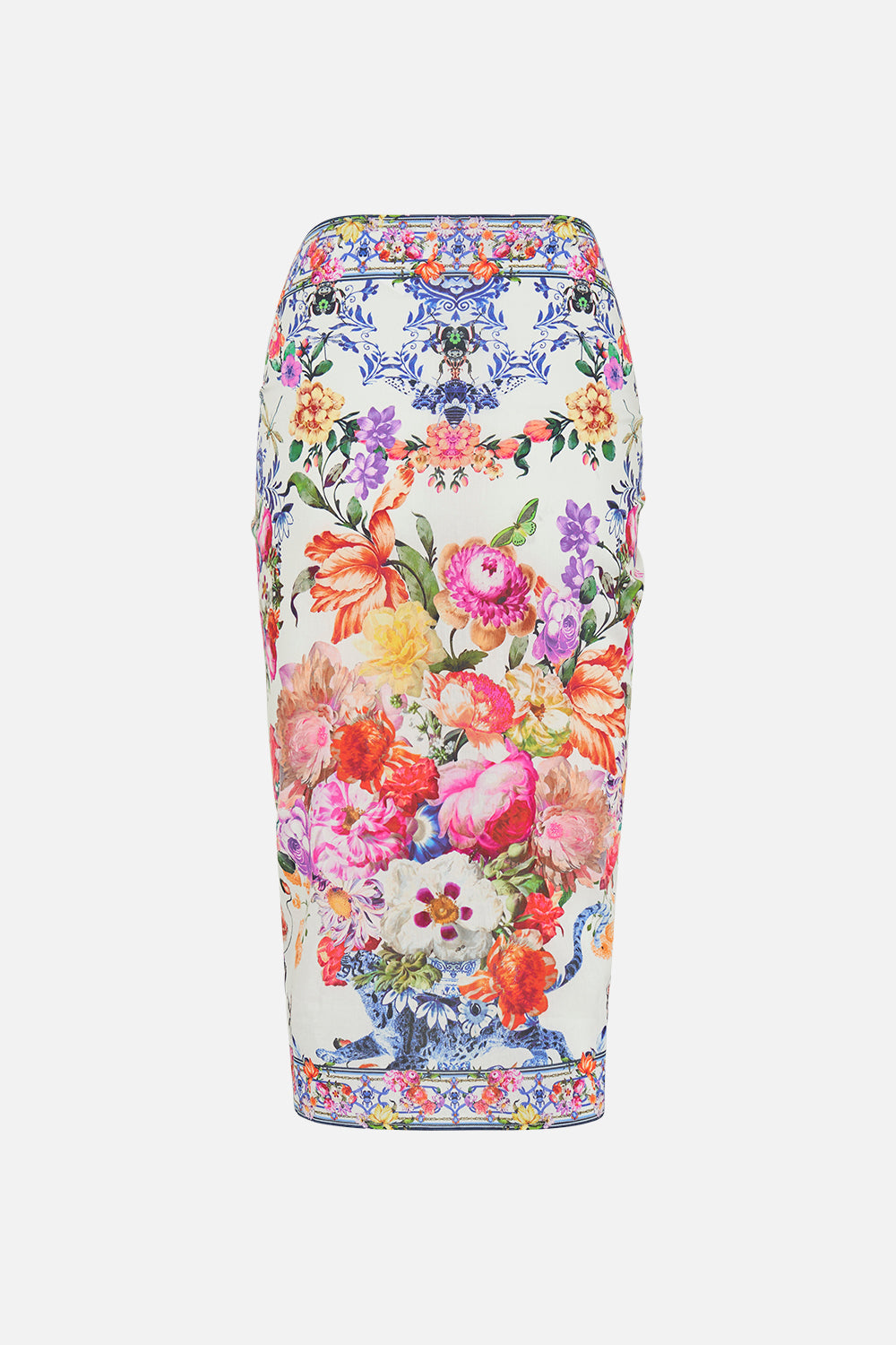 Back view of CAMILLA resort wear sarong in Dutch Is Life print