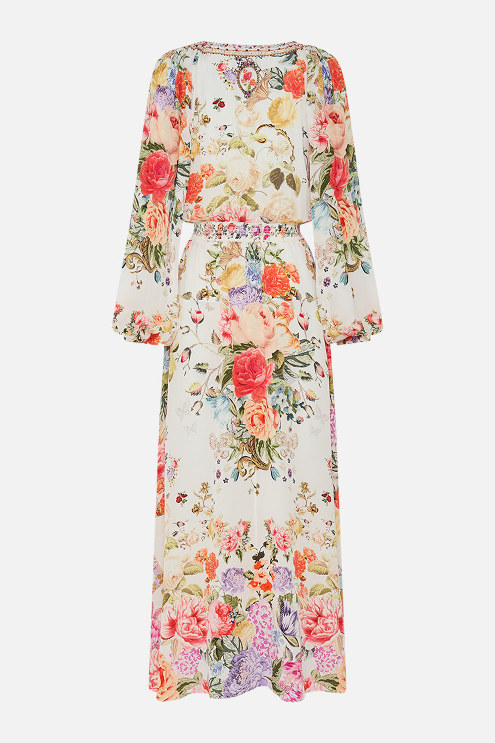 CAMILLA Floral Raglan Shirred Waist Dress in Sew Yesterday