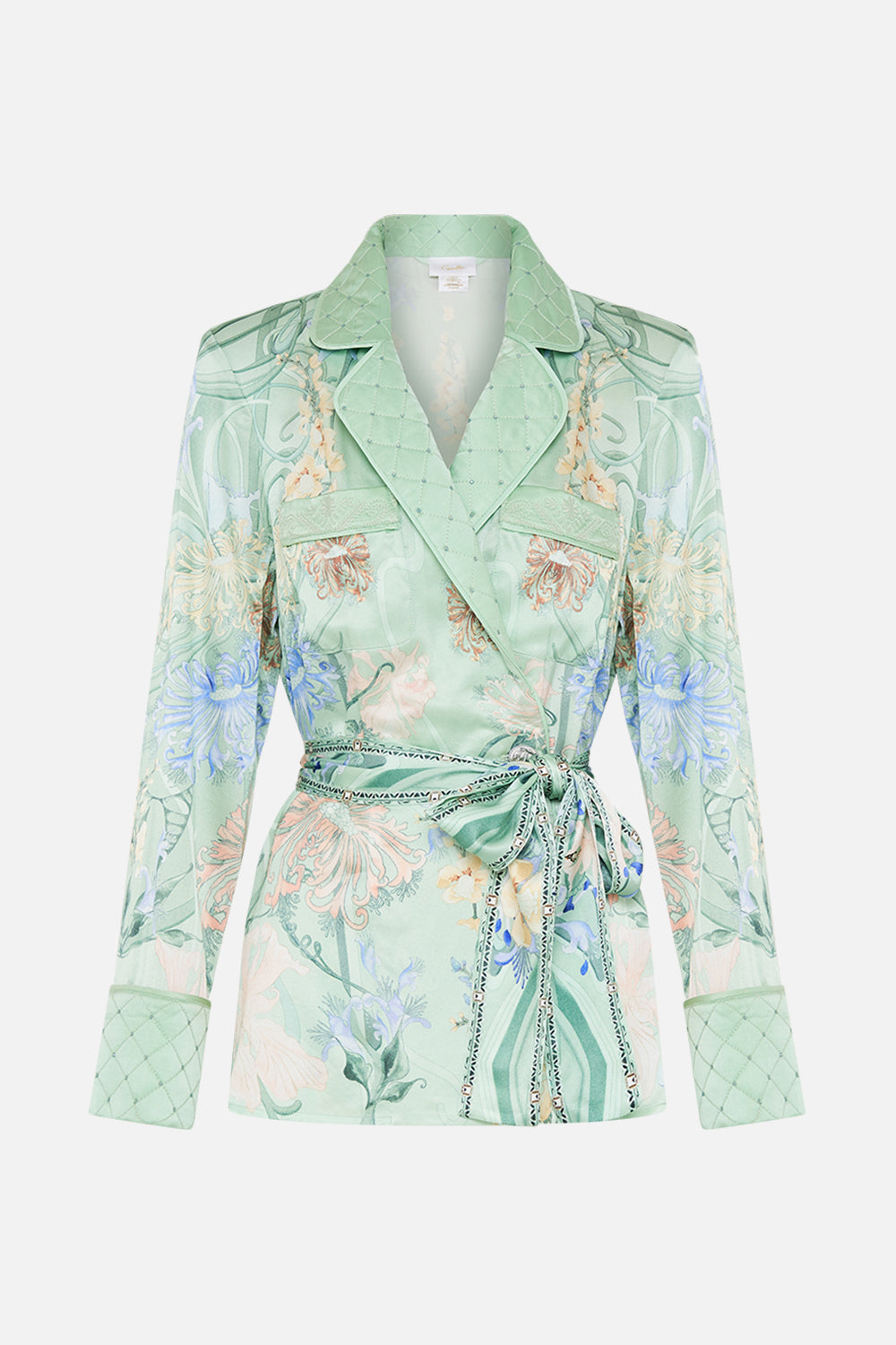 CAMILLA Floral Pajama Suit Jacket in Dreaming in Dutch