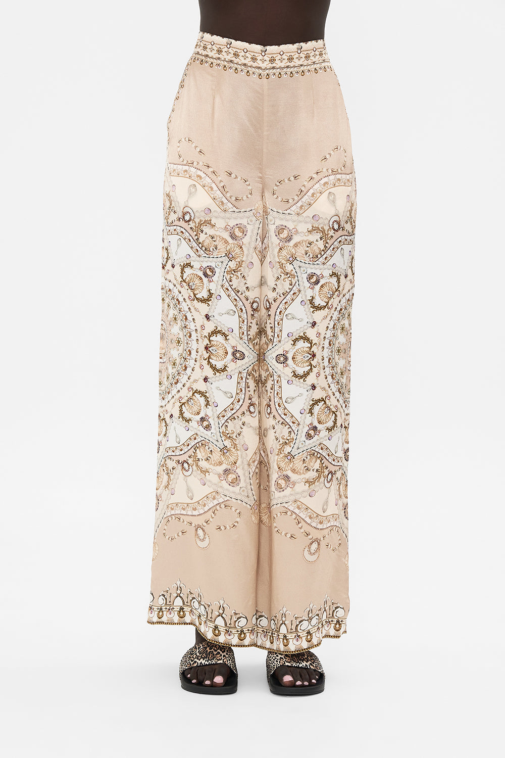 CAMILLA Blush Straight Leg Relaxed Trouser in Grotto Goddess