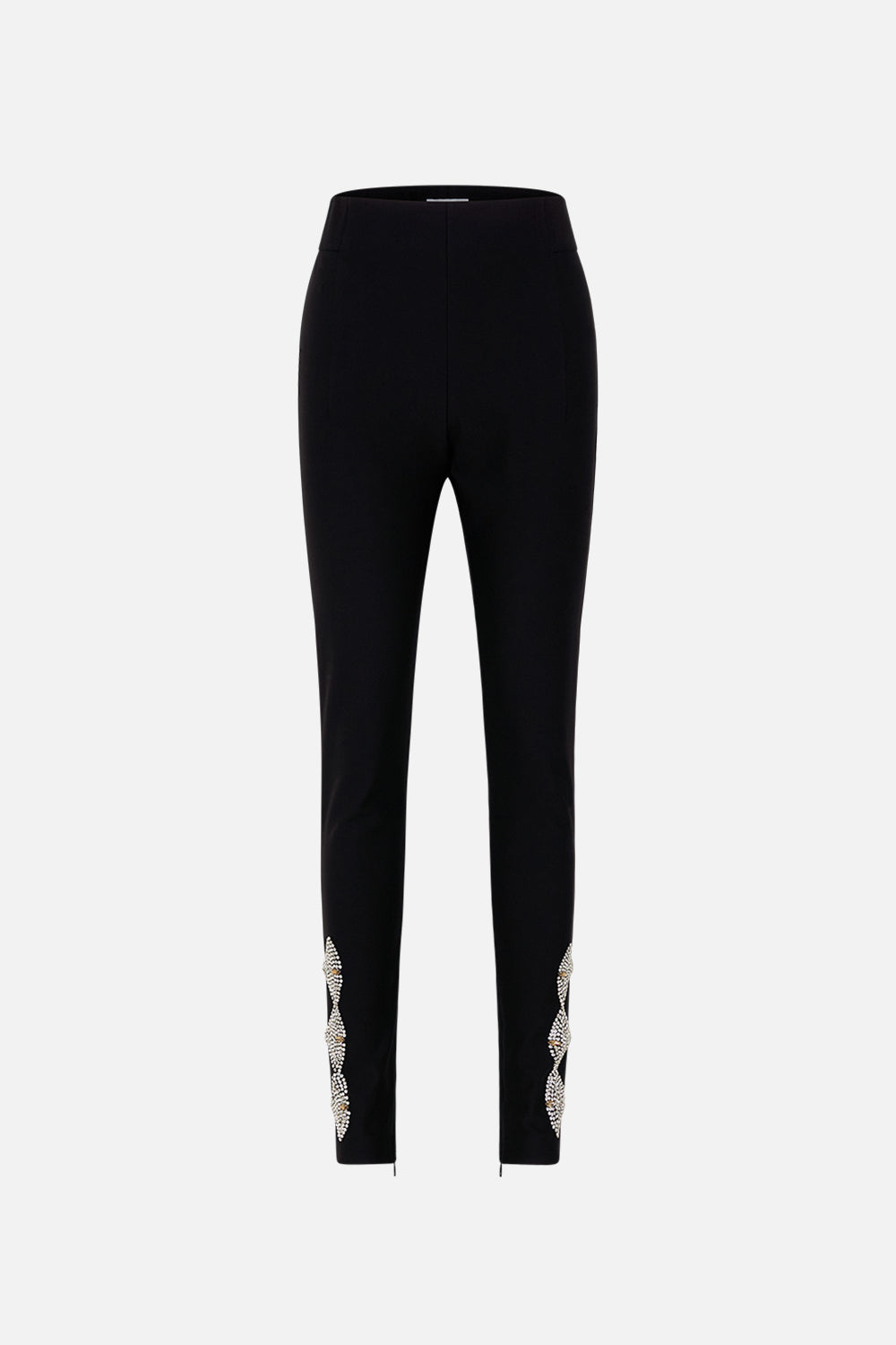 CAMILLA black ponte pants in magic In The Manuscripts print