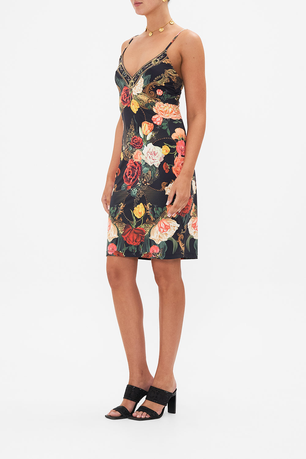 CAMILLA floral v-neck slip in Magic in the Manuscripts