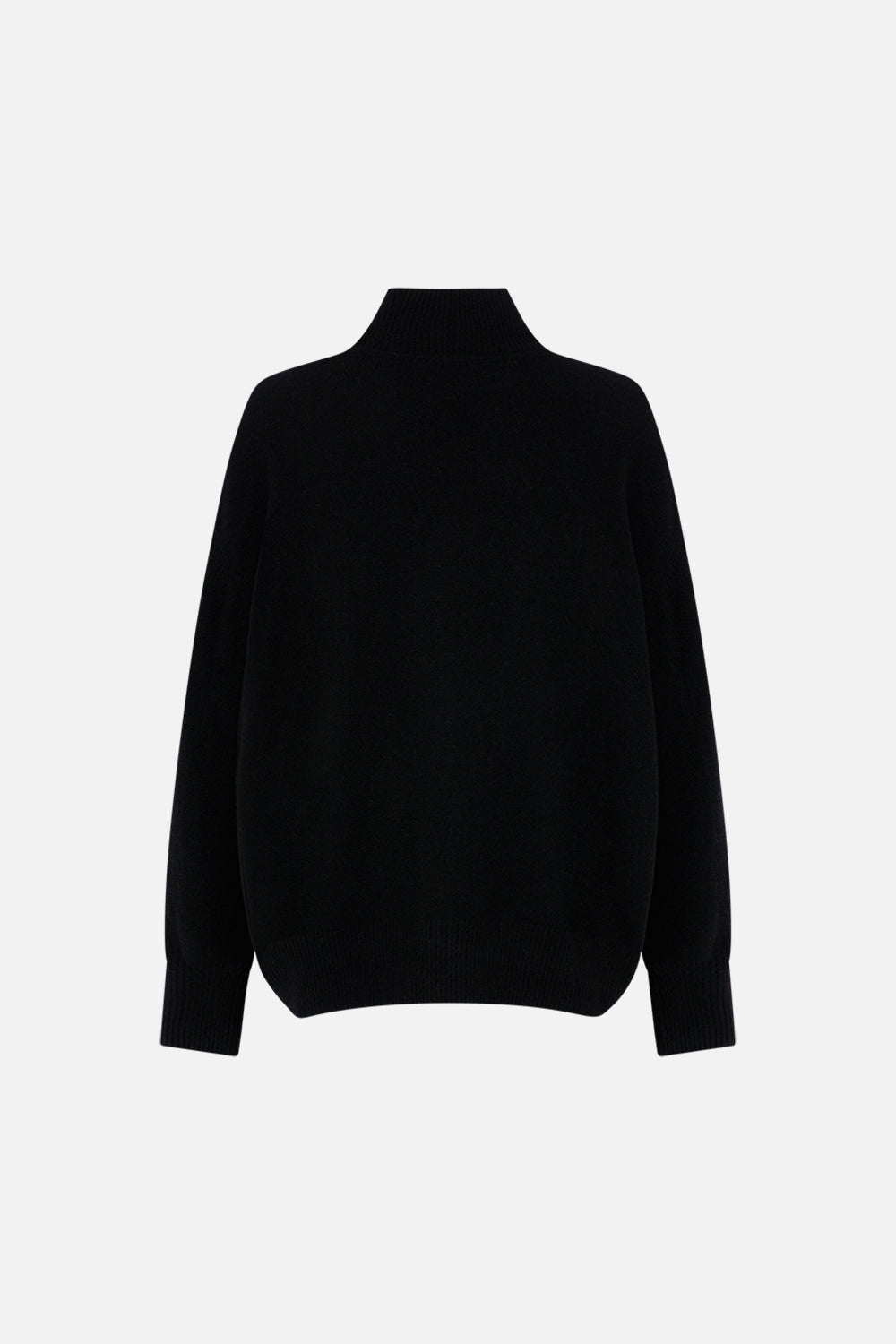 CAMILLA Black Silk Front Turtle Neck Knit in Magic in the Manuscripts