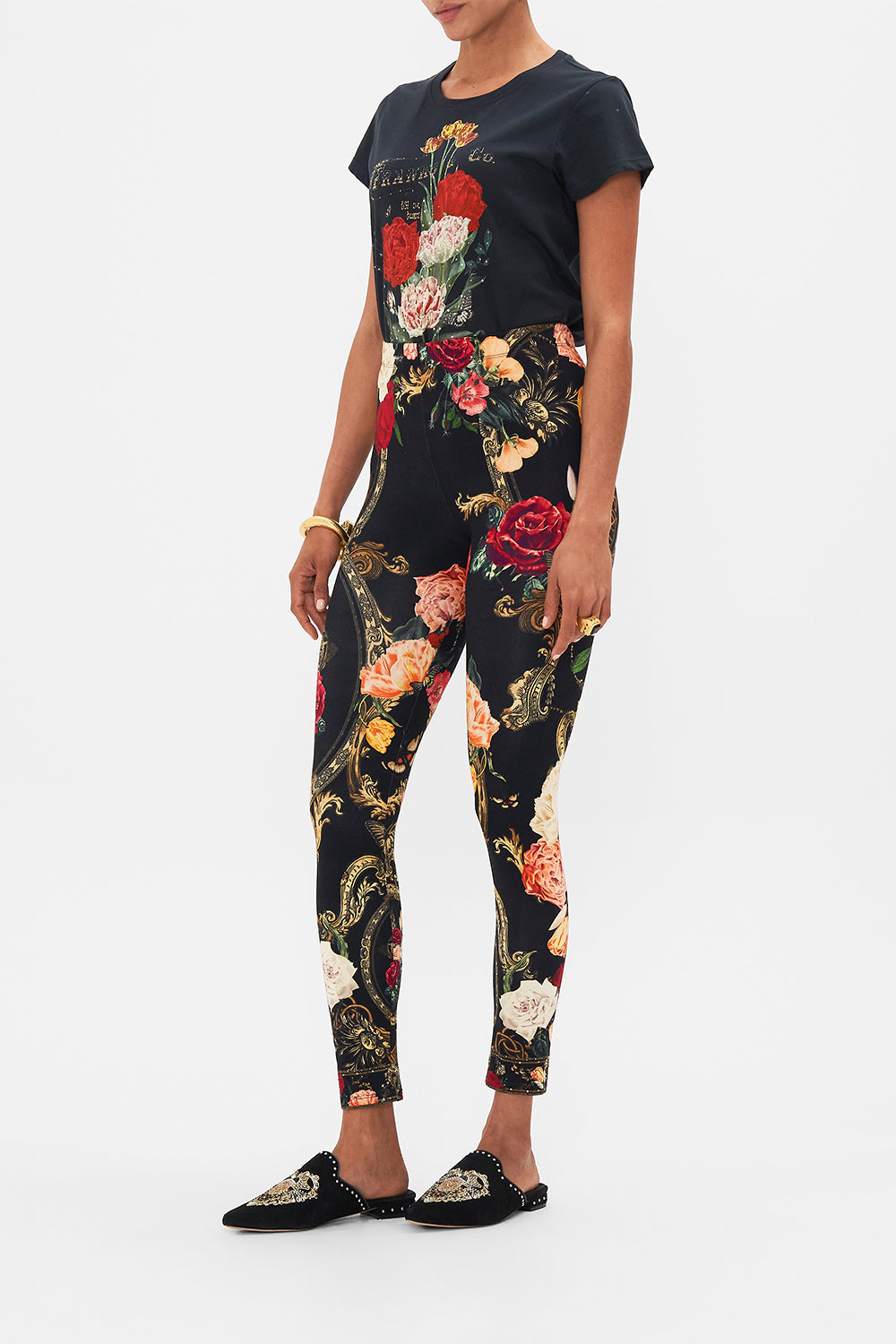 CAMILLA Black Leggings in Magic in the Manuscripts