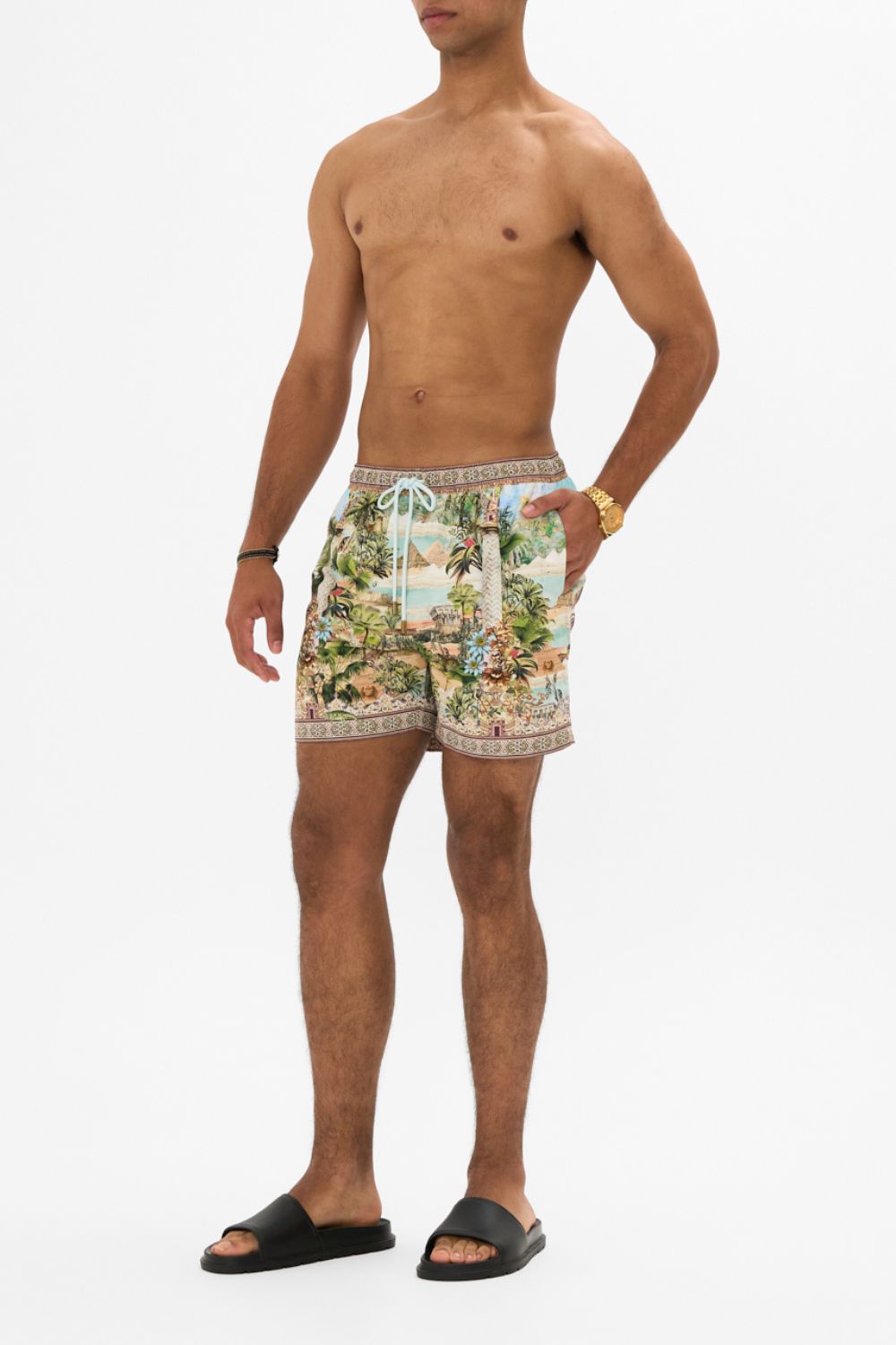 CAMILLA Mid-Length Boardshort in Views of the Valley Print