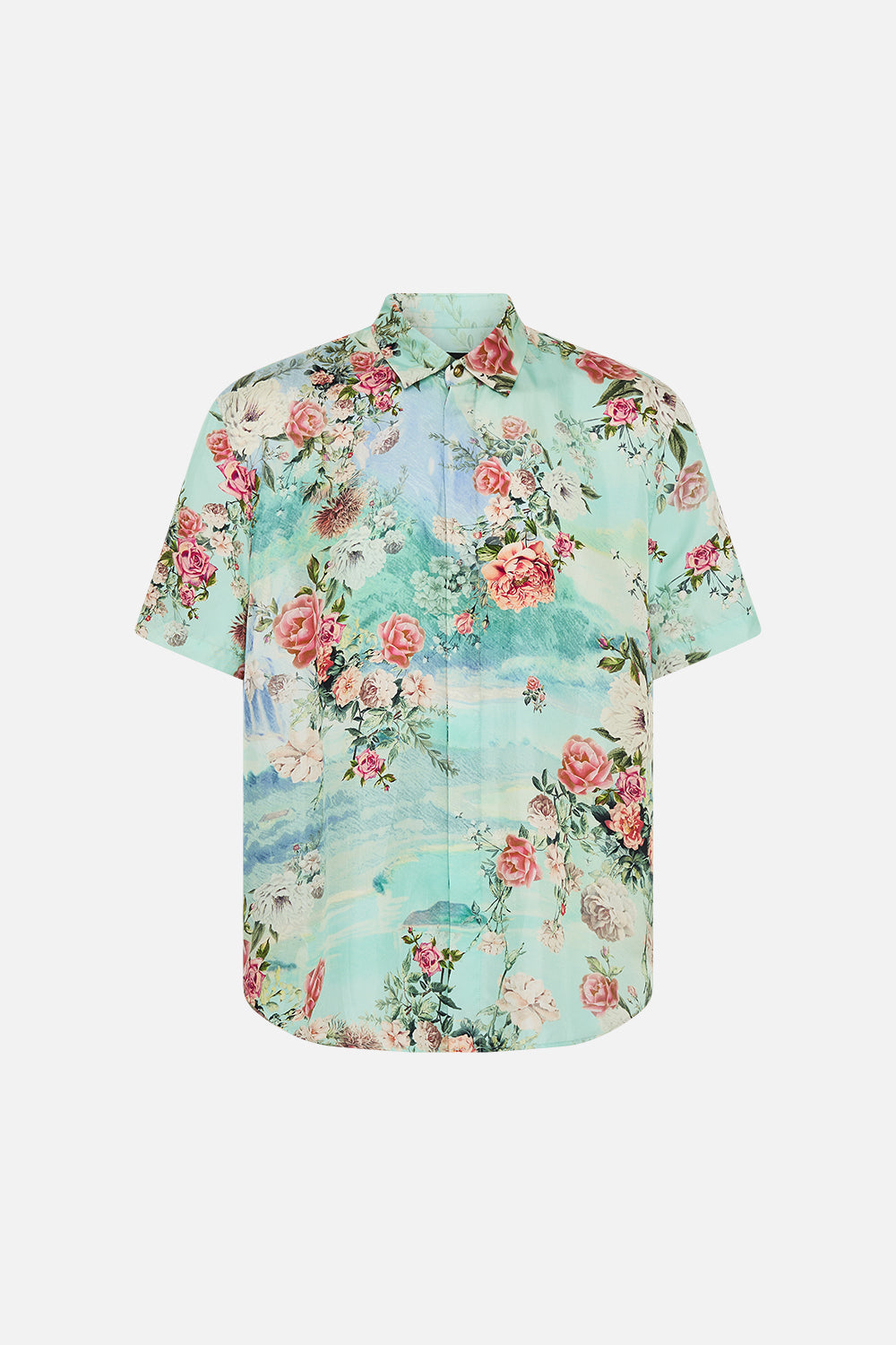 CAMILLA Oversized button through SS shirt in The jewellery museum print.