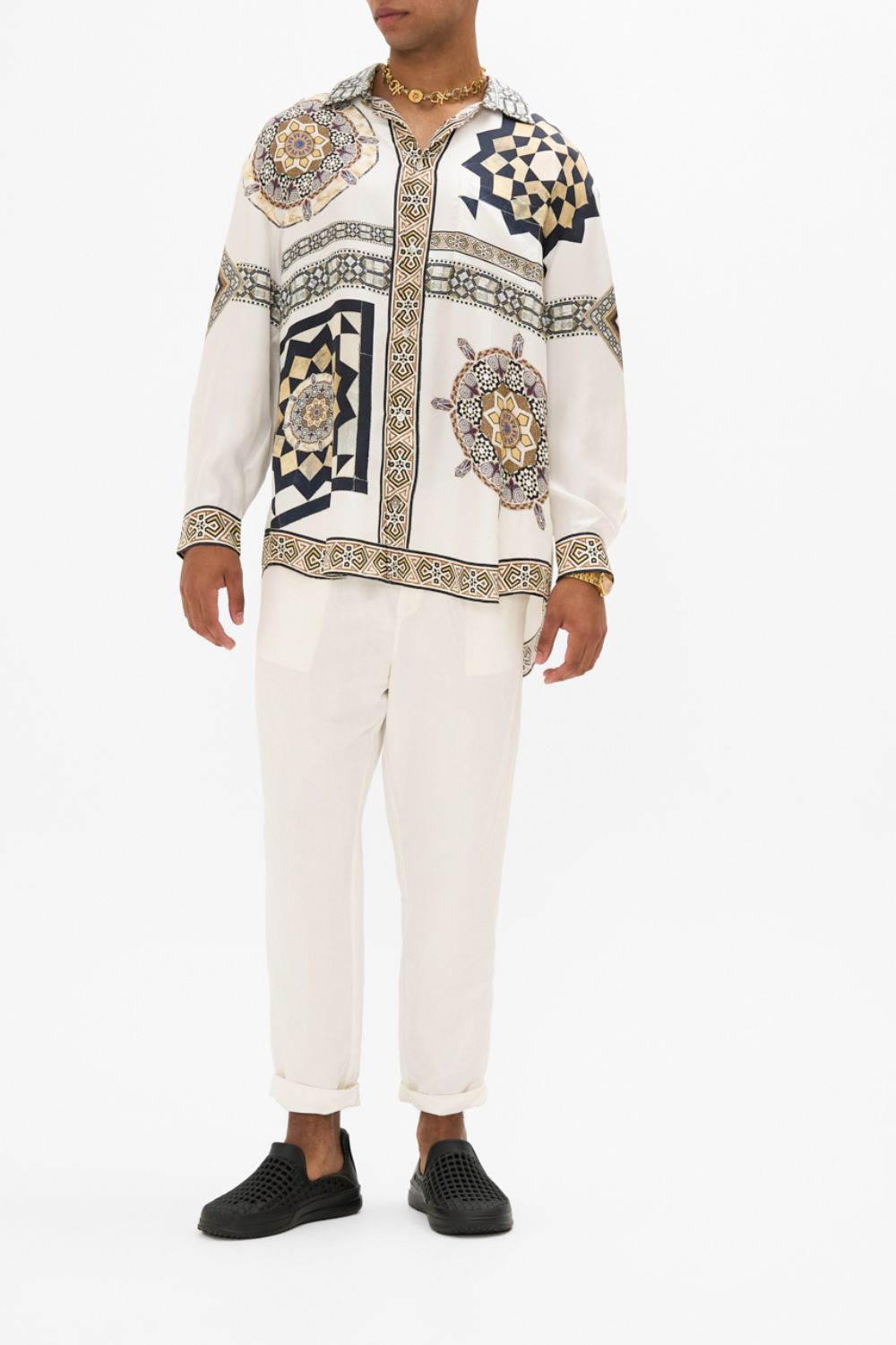 CAMILLA Oversized Shirt in Make Me Your Mosaic Print