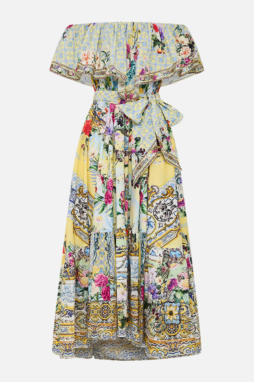 SHOULDER FRILL DRESS FLOR FANTÁSTICA