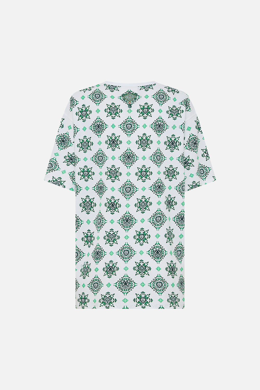 OVERSIZED BAND TEE - GREEN/ WHITE CORRIDOR OF CALM