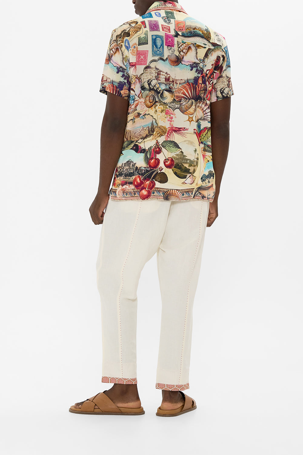 RELAXED PANELLED PANT WITH SILK BELT NOTES FROM THE ROAD