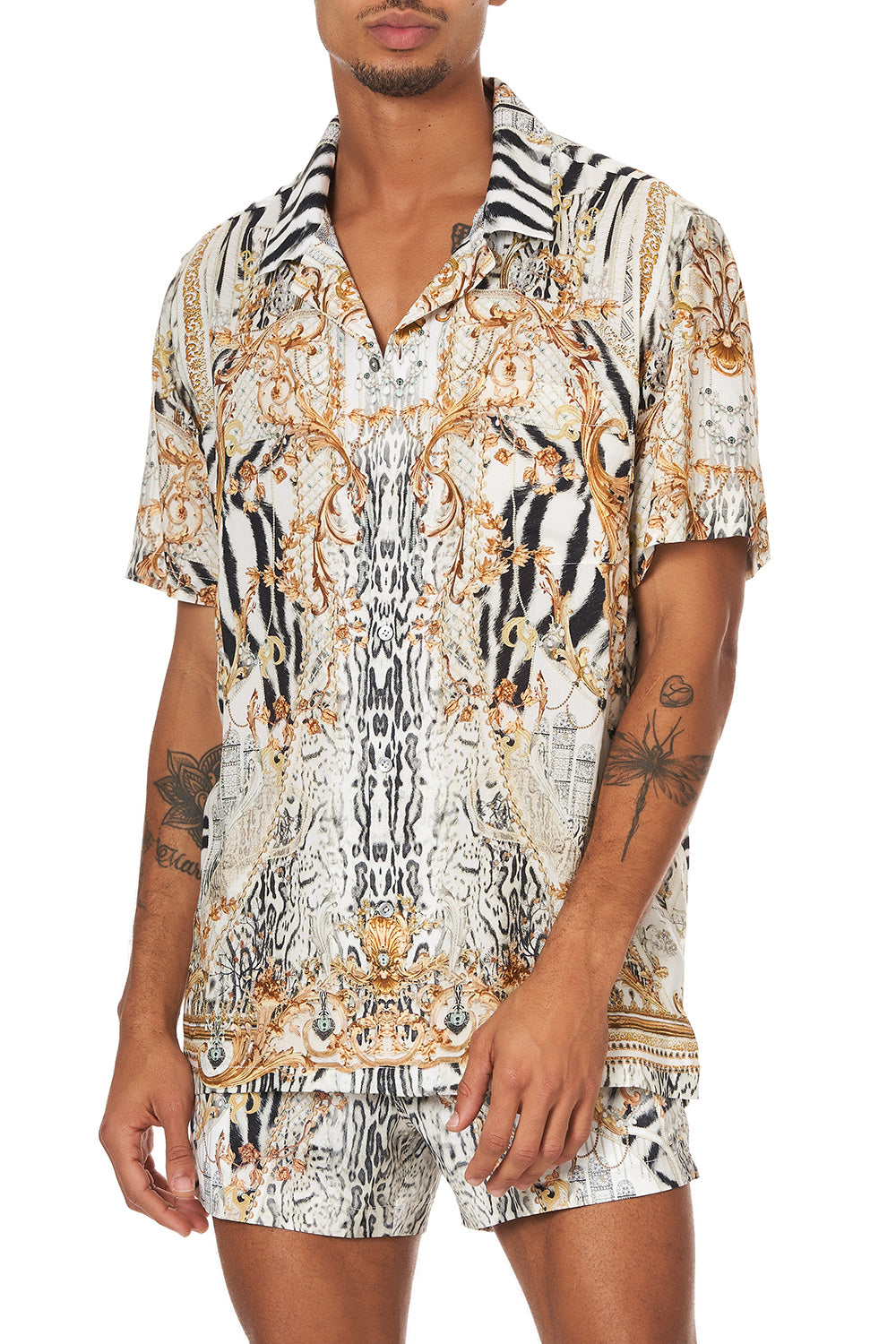 SHORT SLEEVE CAMP COLLARED SHIRT GATES OF GLORY