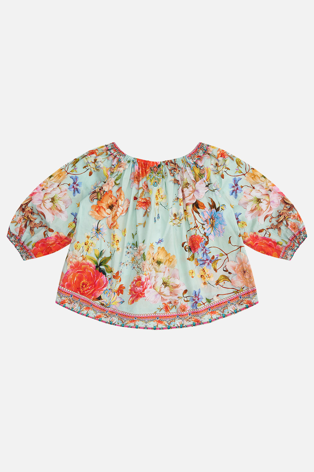 KIDS ELASTICATED NECK BLOUSE 4-10 TALK THE WALK