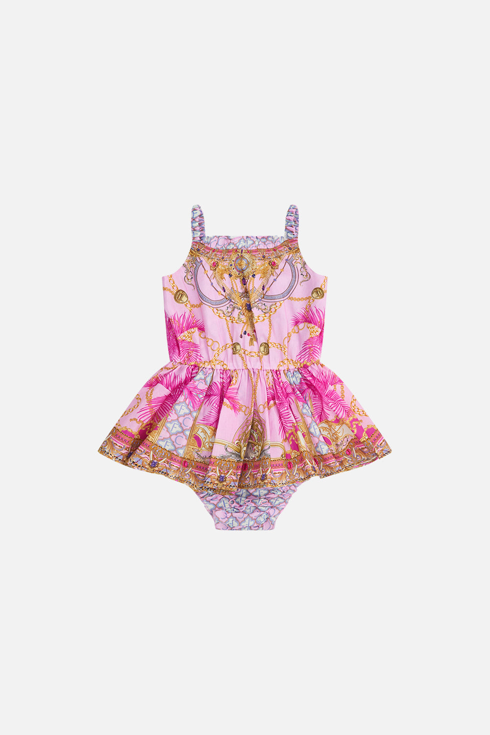 Product view of MILLA By CAMILLA babies jumpdress in p[ink Tiptoe The Tightrope print