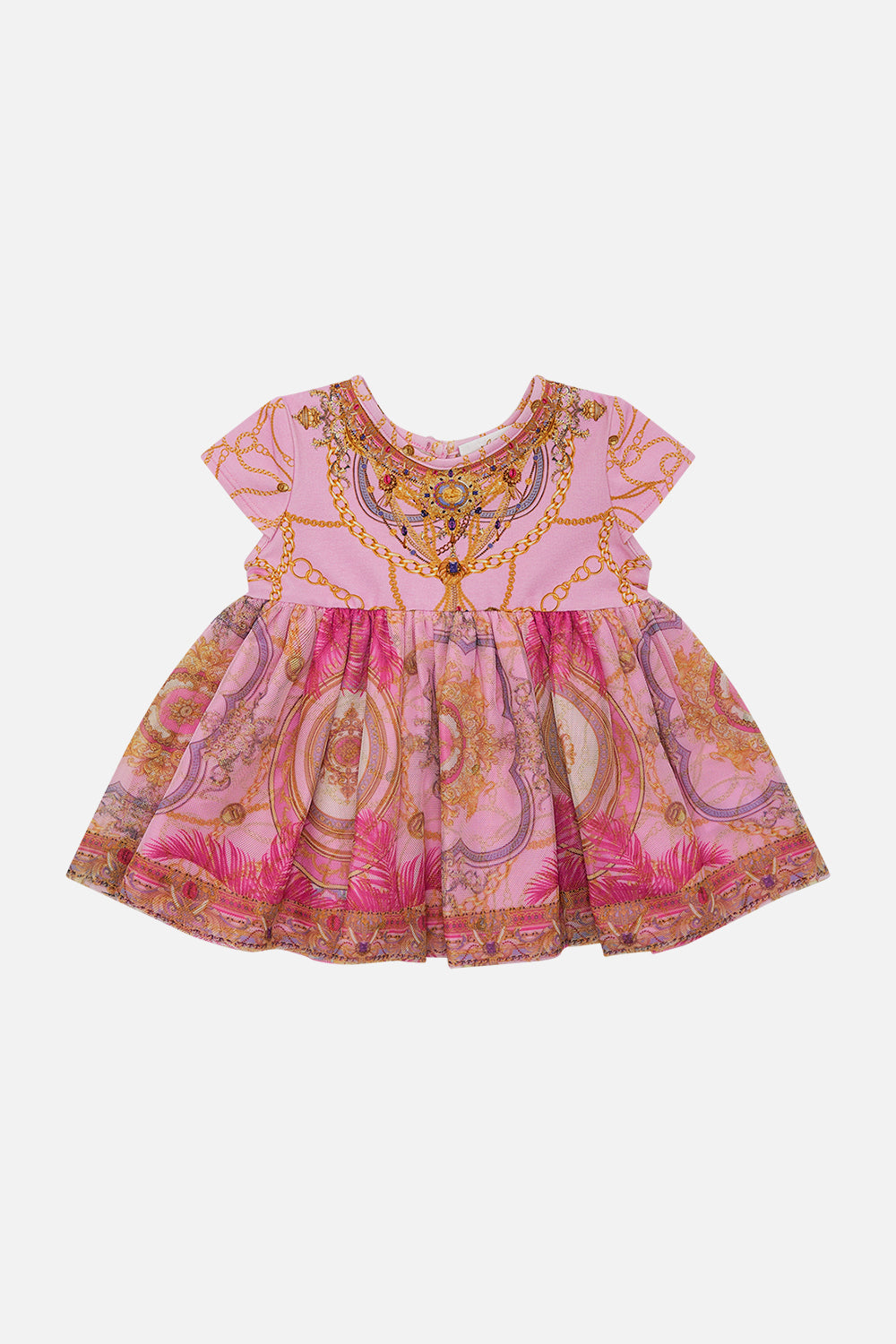 Product view of MILLA By CAMILLA floral Babies tulle dress in pink Tiptoe The Tightrope print
