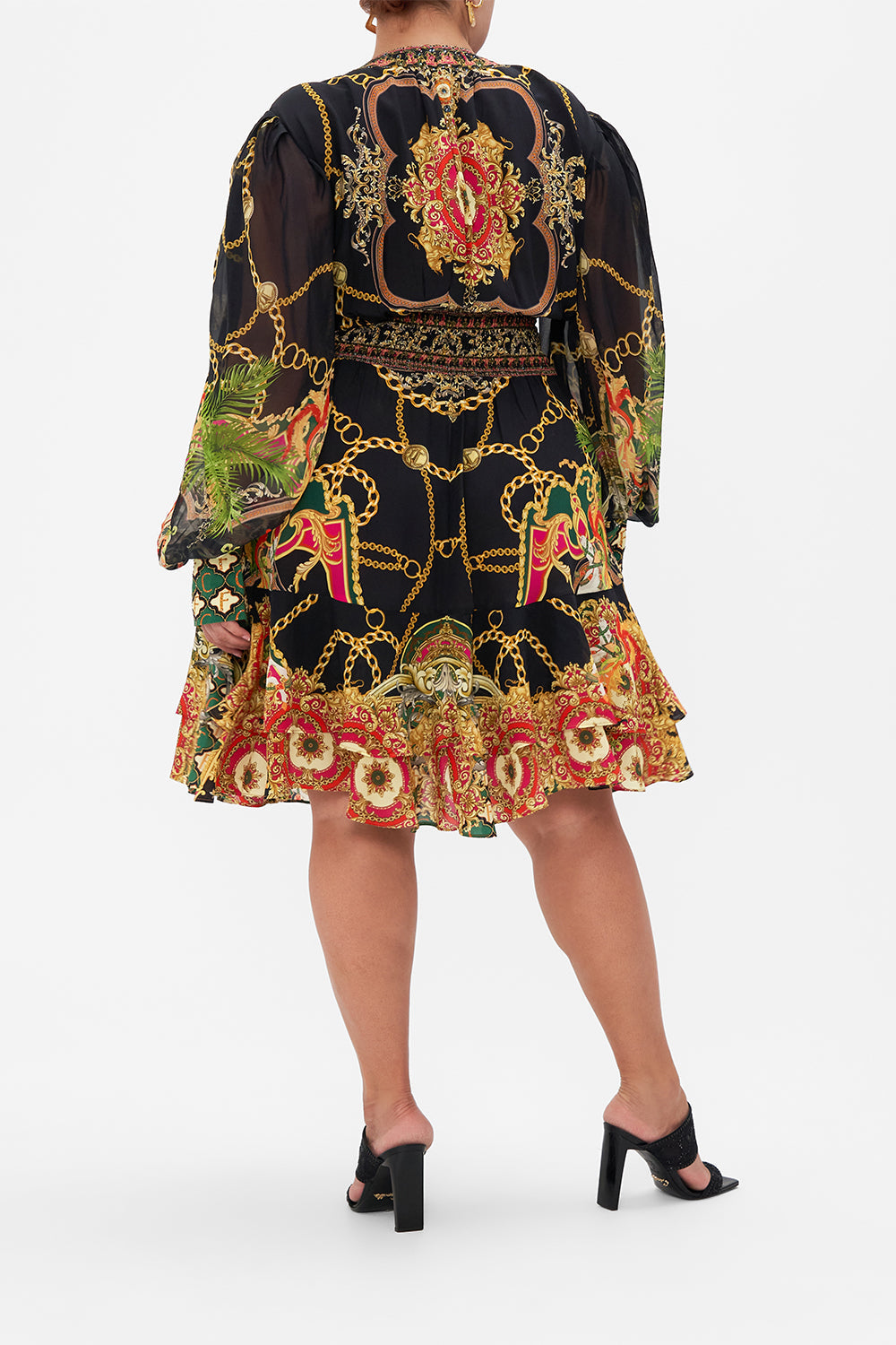 BUTTON FRONT FRILL DRESS JEALOUSY AND JEWELS