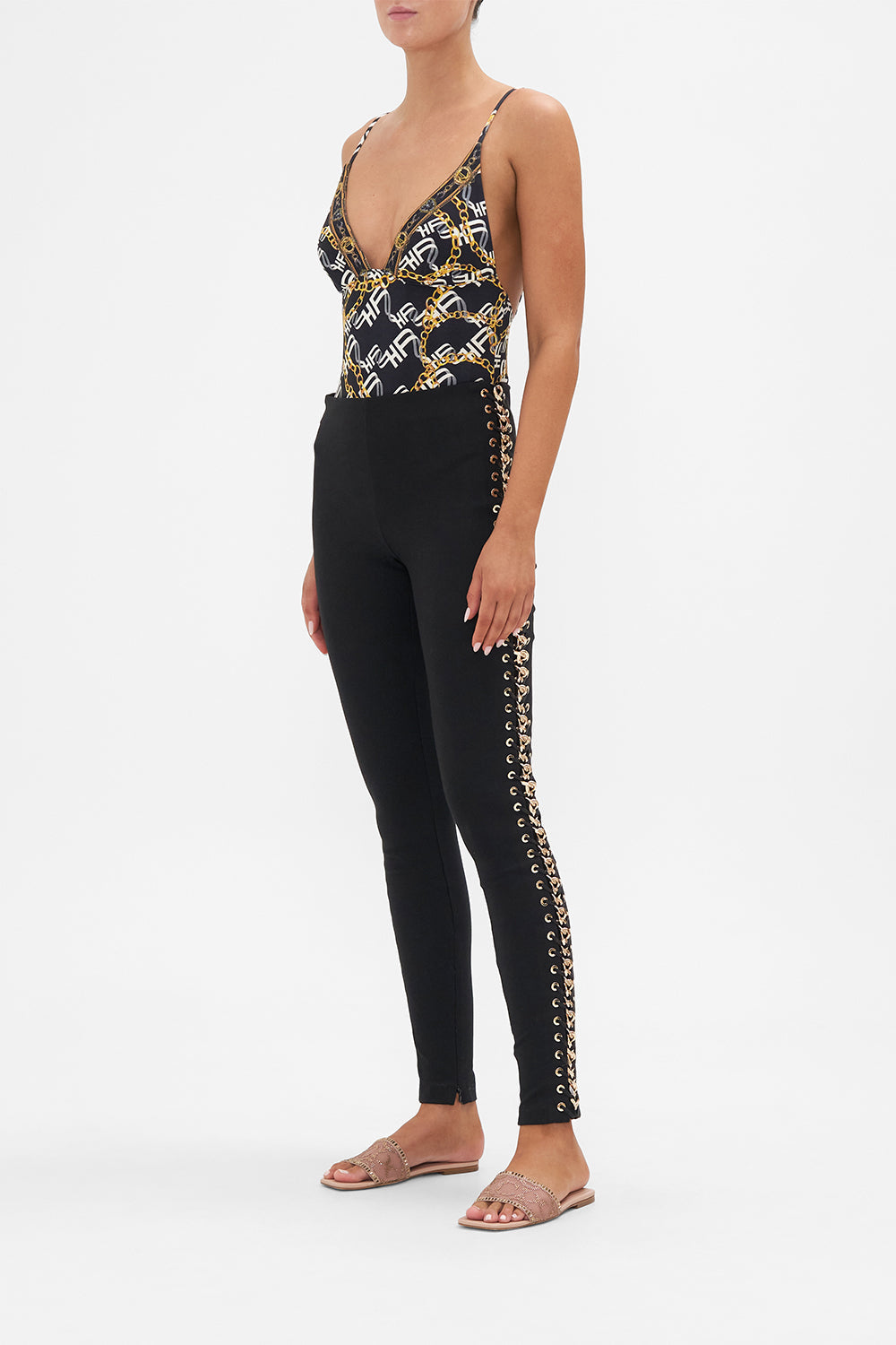 PONTE PANT WITH CHAIN SING MY SONG