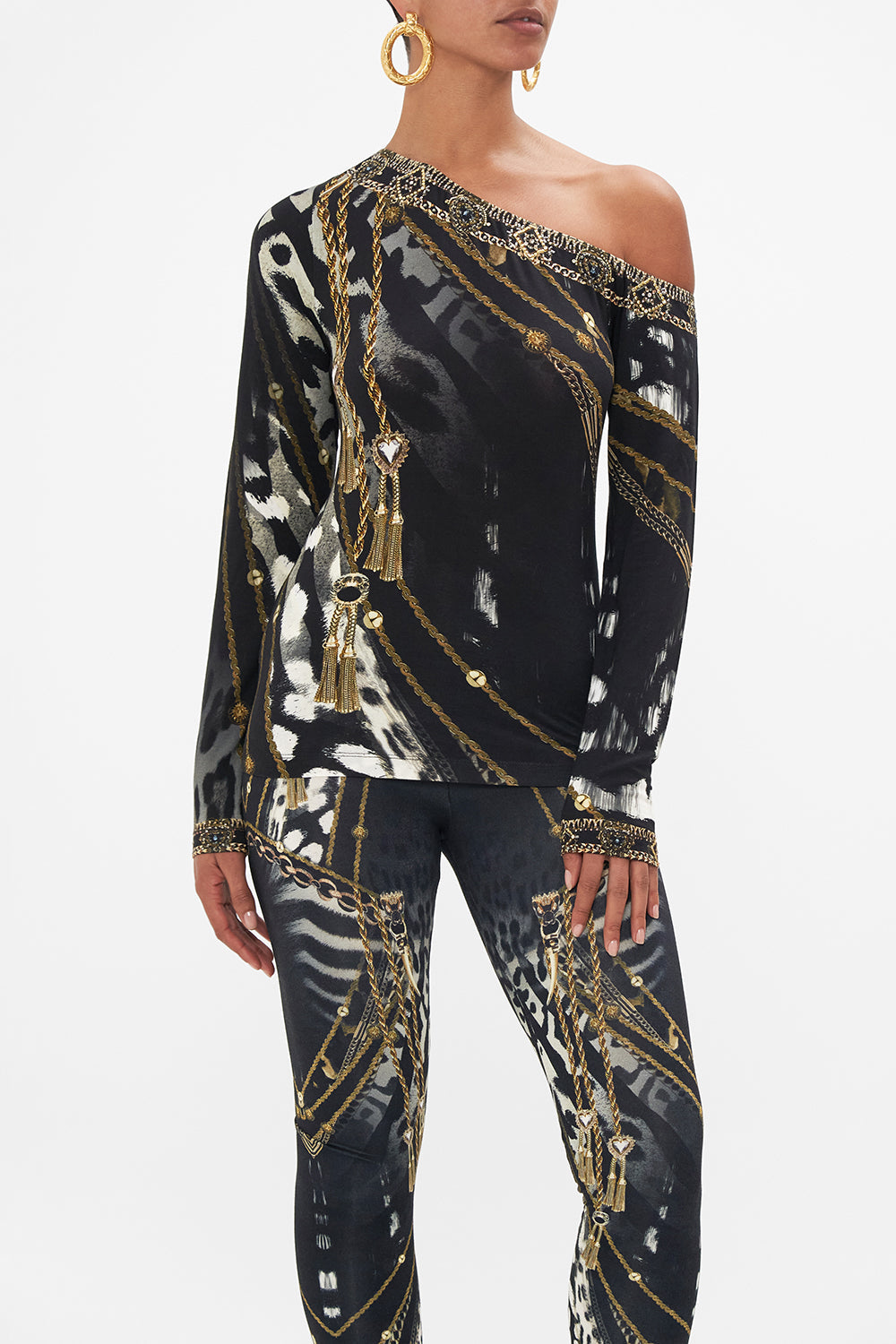 OFF SHOULDER JERSEY TOP UNTAMED ROYALTY