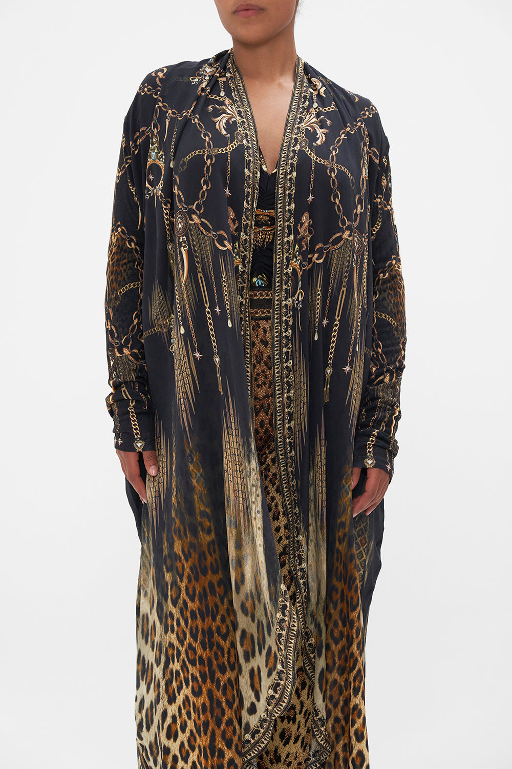 LONG CASUAL JACKET WITH POCKETS JUNGLE DREAMING