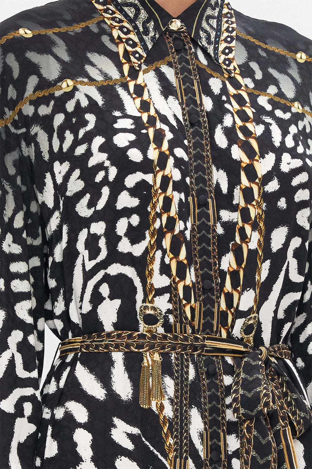 EYELET CUFF SHIRT DRESS UNTAMED ROYALTY