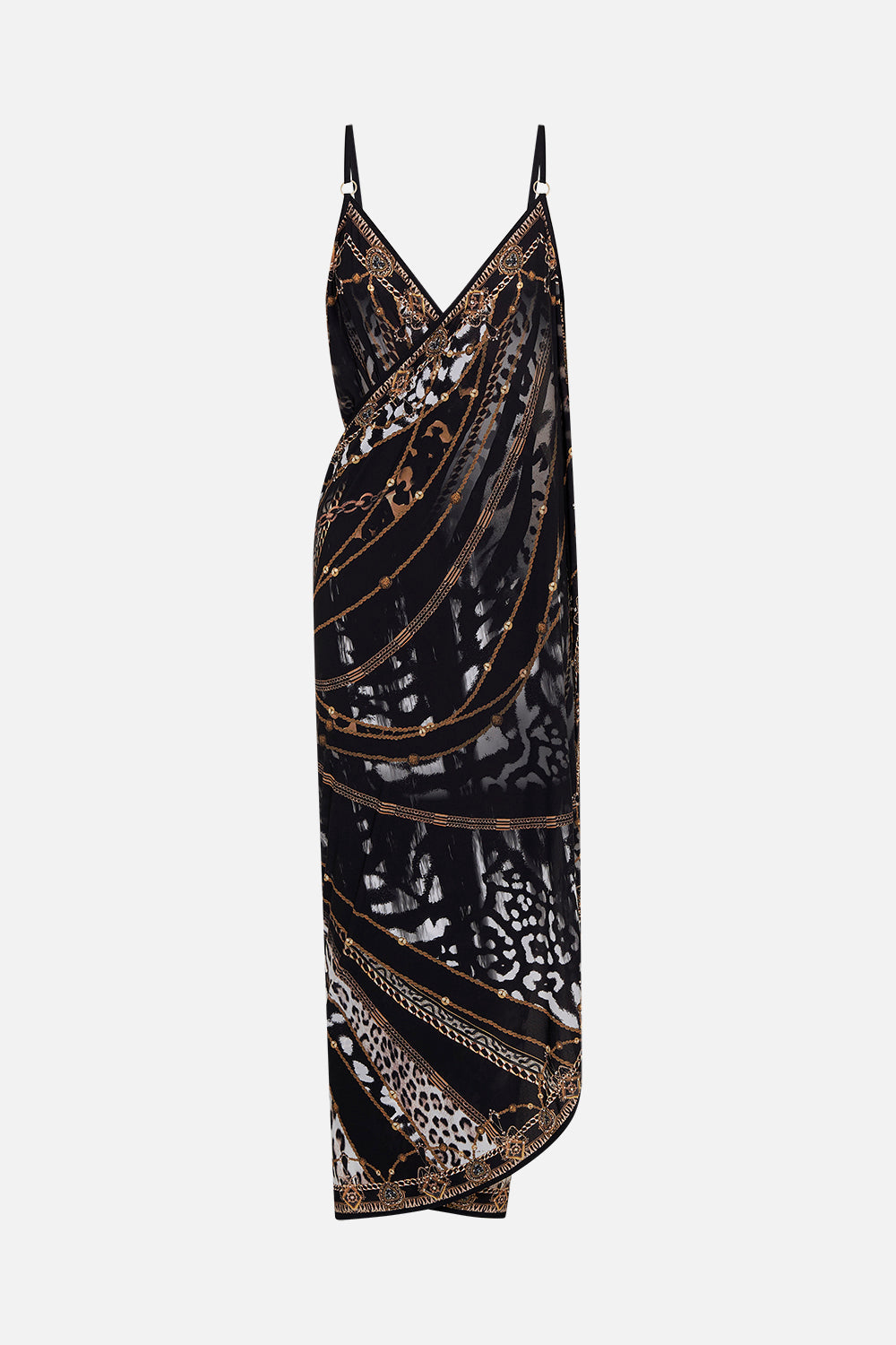 SARONG WITH STRAPS AND TRIM DETAIL UNTAMED ROYALTY