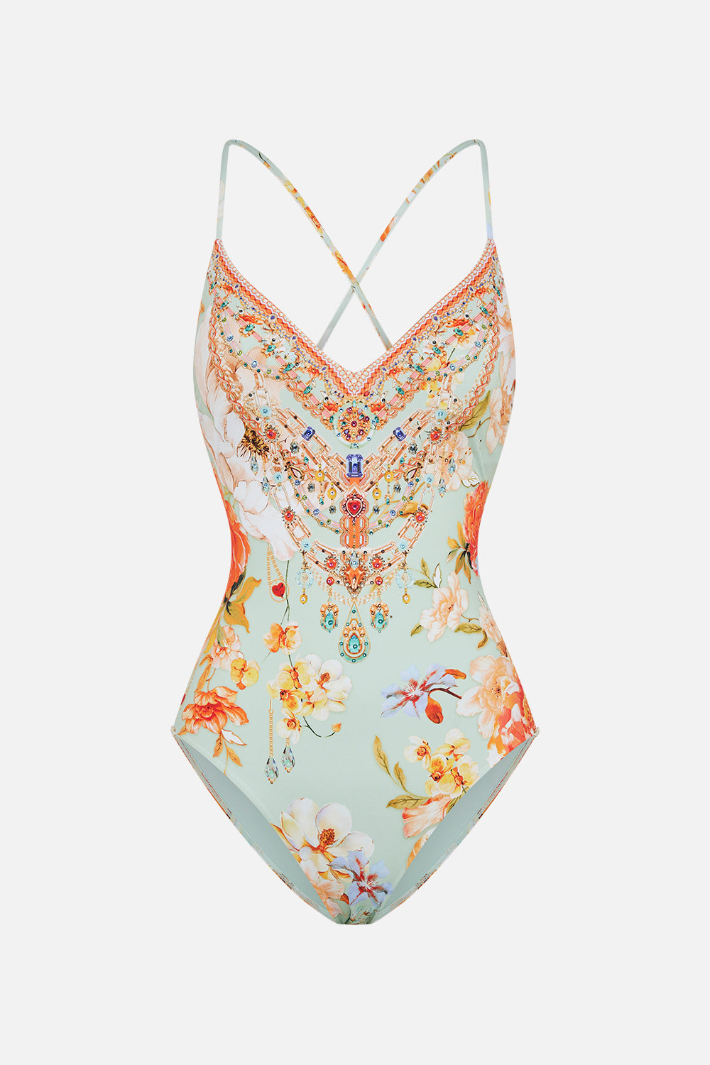 TIE BACK V-NECK ONE PIECE TALK THE WALK