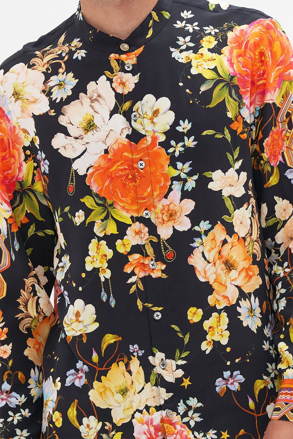 LONG SLEEVE MANDARIN COLLAR SHIRT SECRET HISTORY