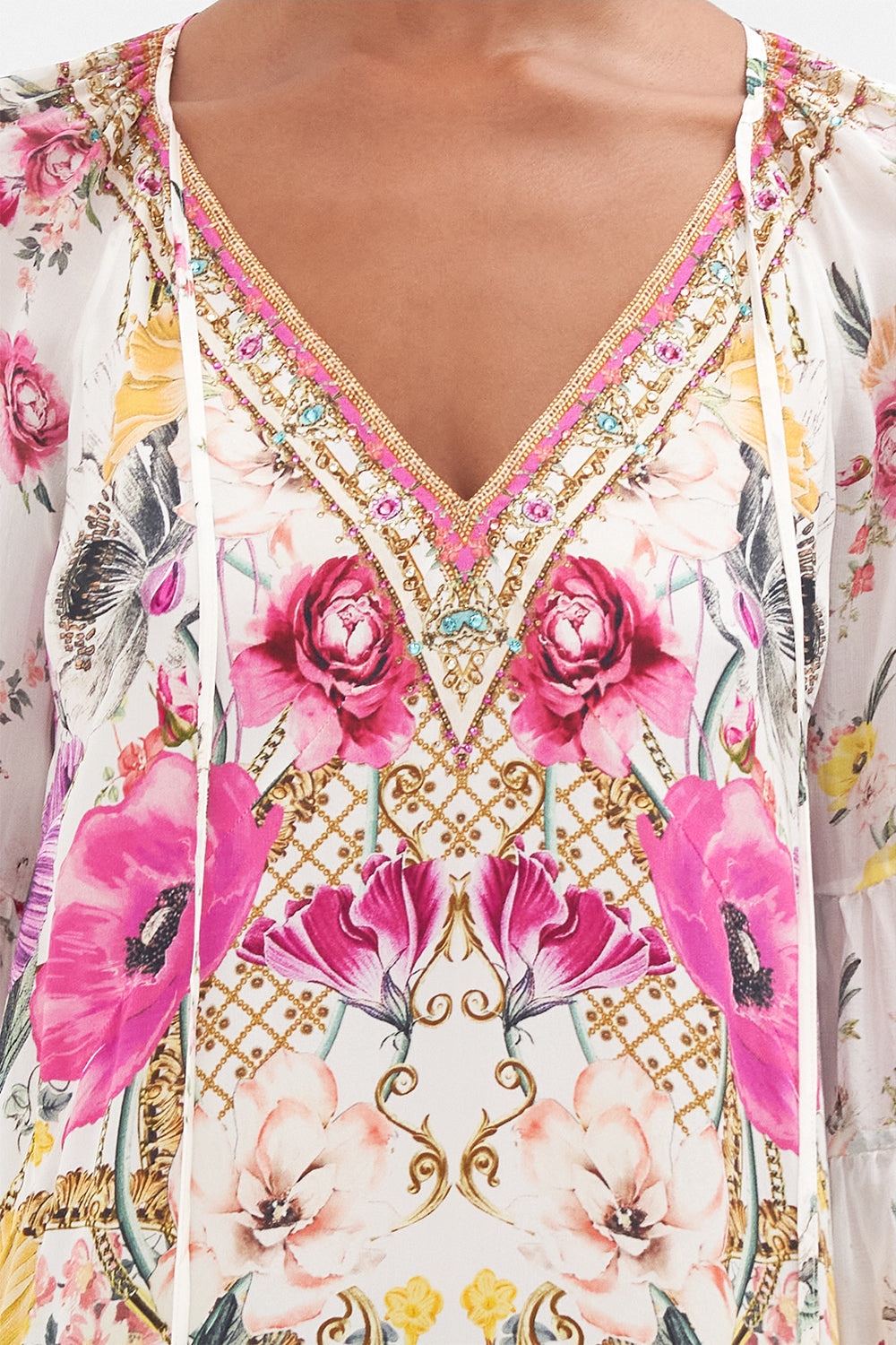 A-LINE GATHERED PANEL DRESS DESTINY CALLING