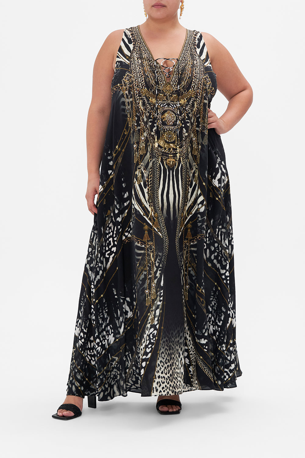 LACE UP RACER BACK DRESS UNTAMED ROYALTY