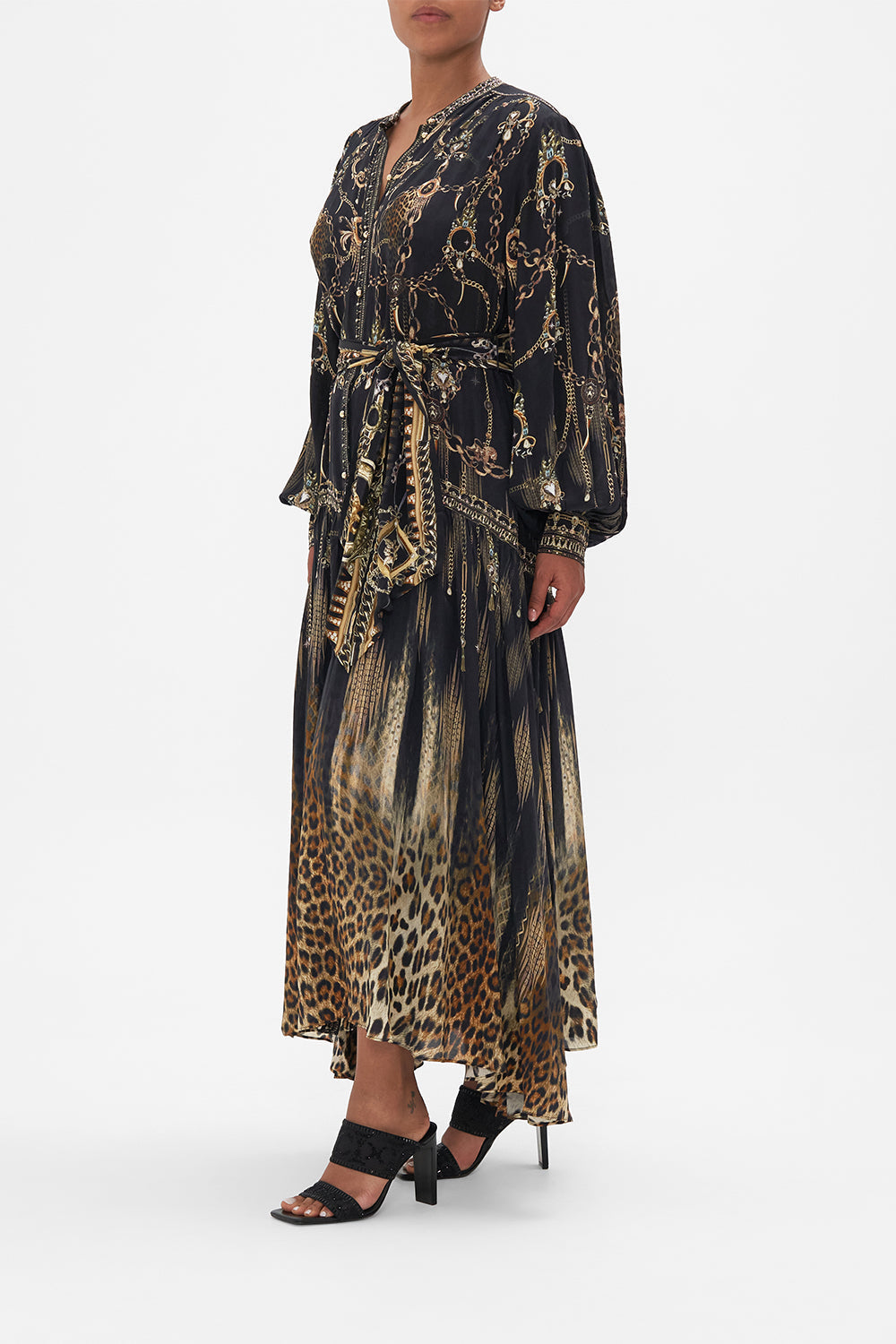 BUTTON THROUGH DRESS WITH YOKE JUNGLE DREAMING