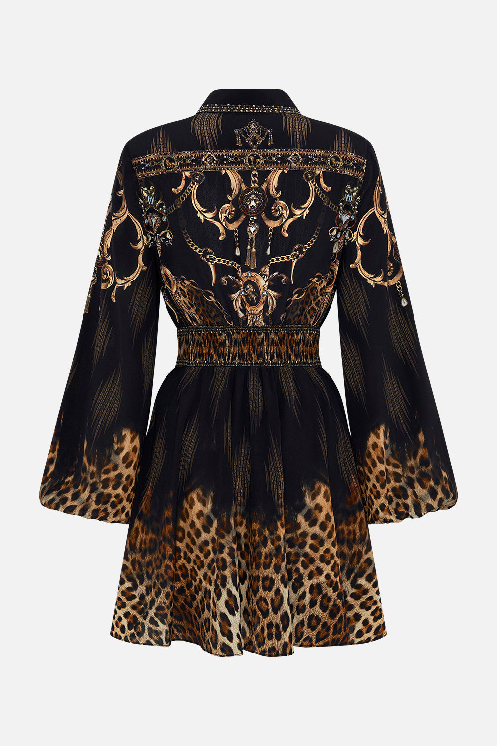 COLLARED SHAPED WAISTBAND DRESS JUNGLE DREAMING