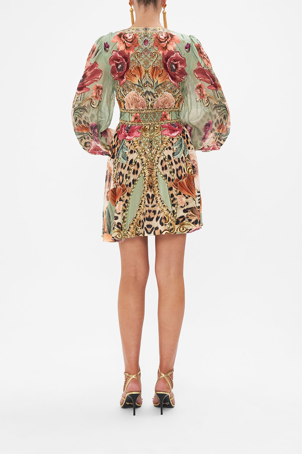 SHORT DRESS WITH BLOUSON SLEEVE GROW AND GLOW