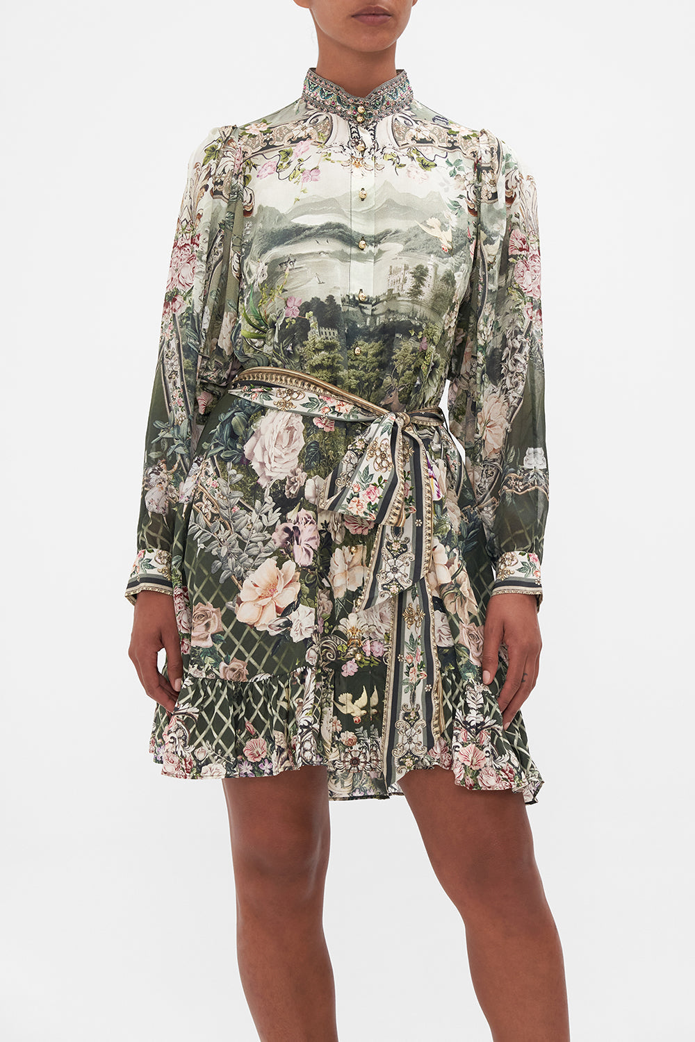DROP SLEEVE SHIRT DRESS GARDEN OF GOOD FORTUNE