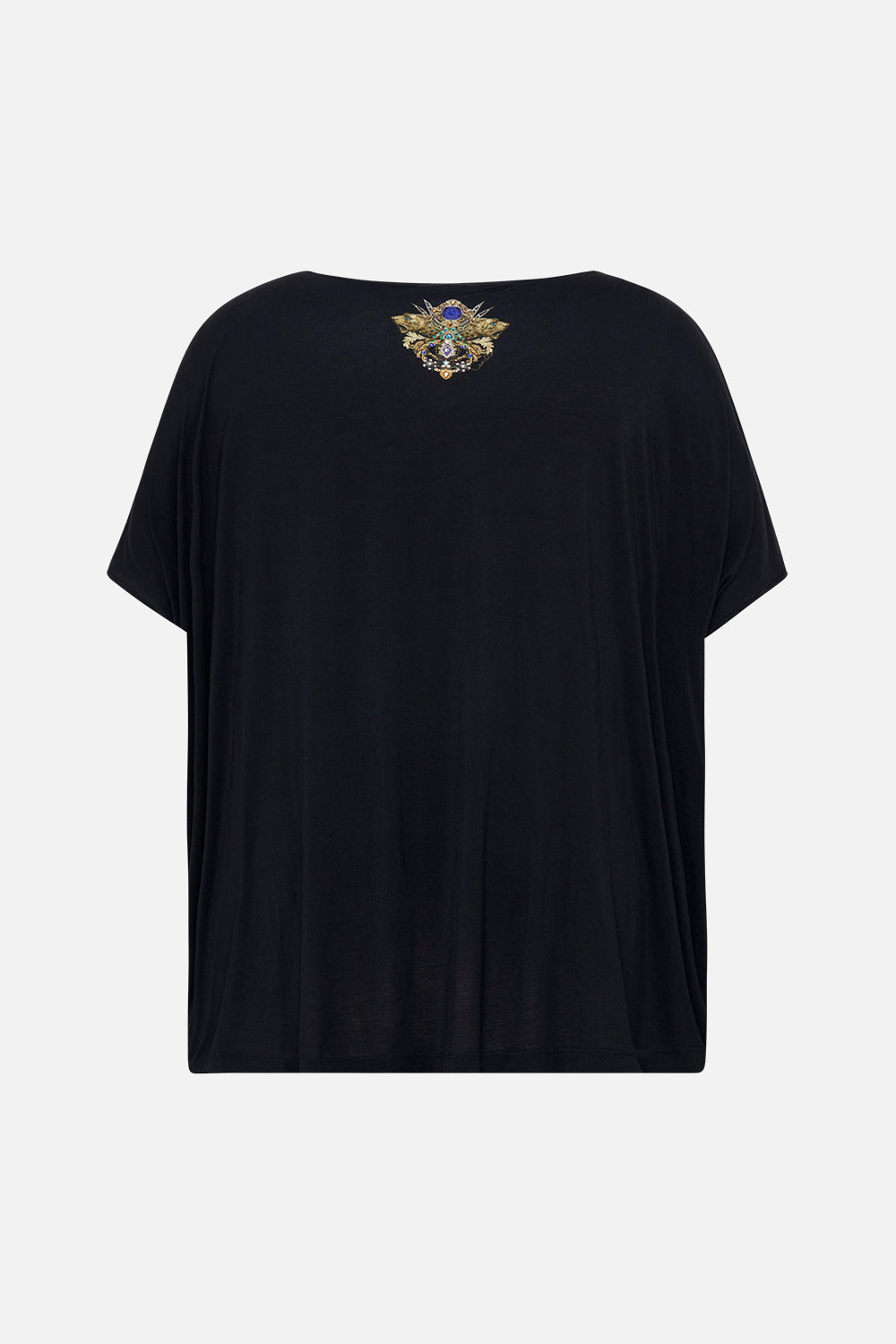 LOOSE FIT ROUND NECK TEE - BLACK SING MY SONG