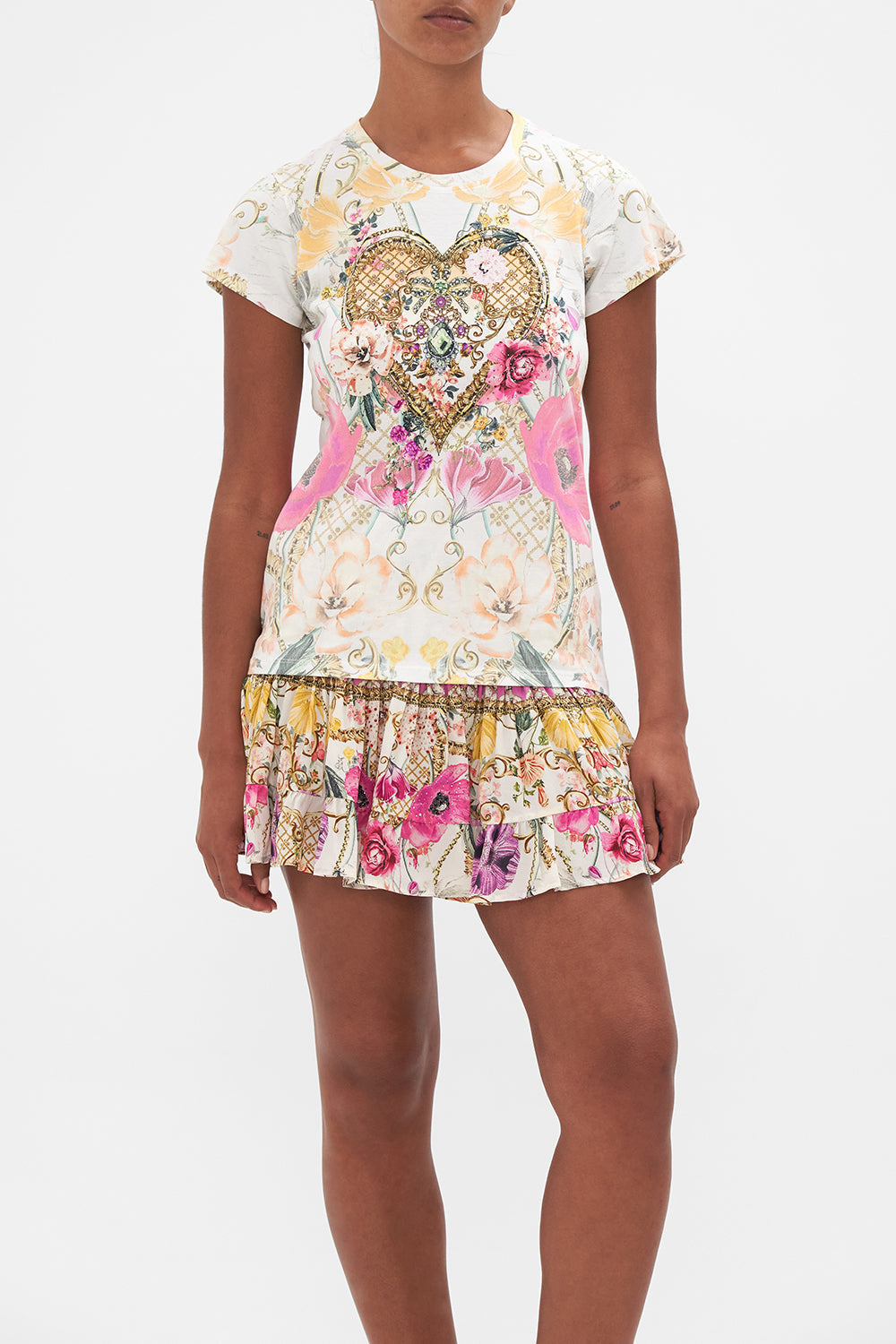 ORGANIC COTTON SLIM FIT TEE PRINTED DESTINY CALLING