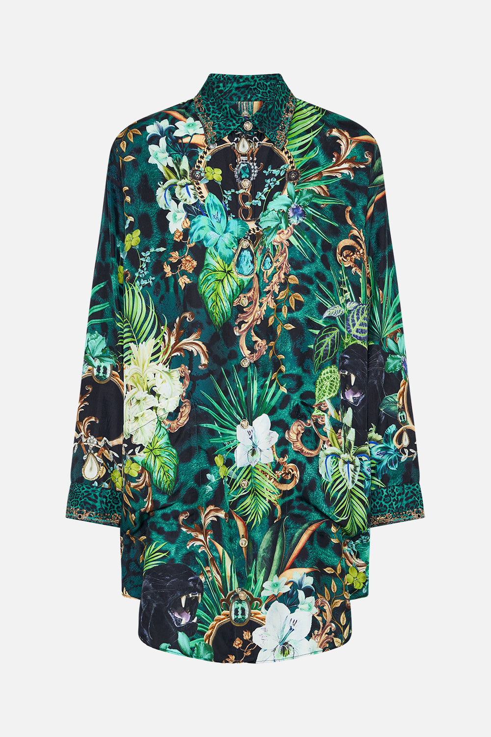 Product view of CAMILLA silk tunic dress Sing My Song print