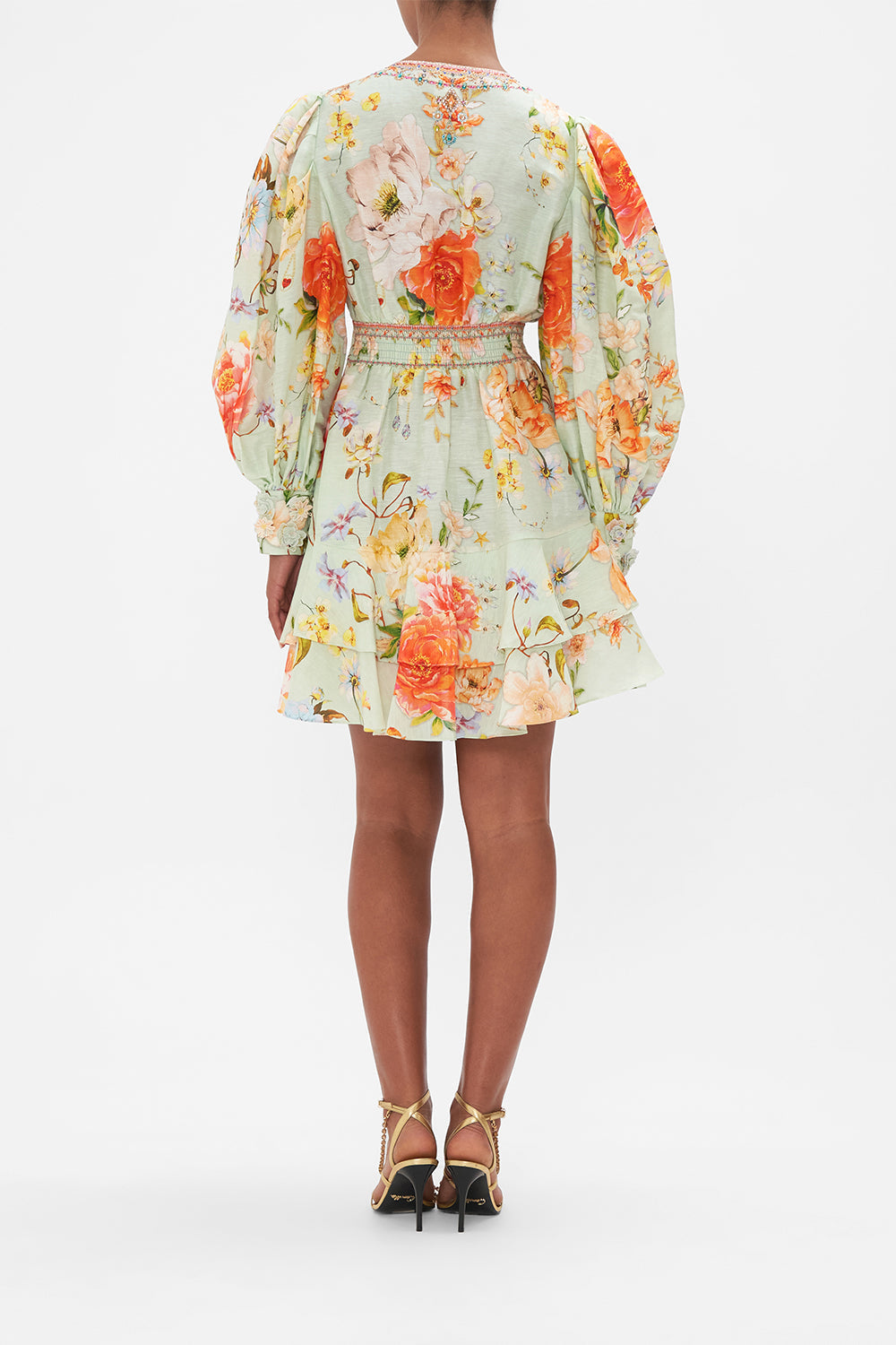 BUTTON FRONT FRILL DRESS TALK THE WALK