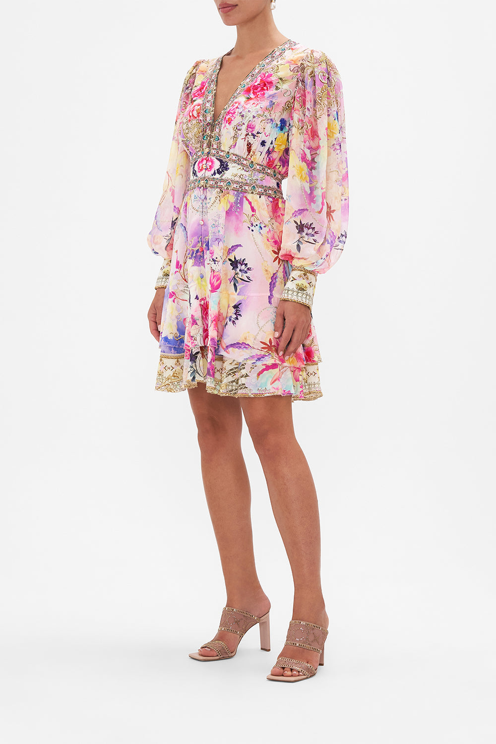 BUTTON FRONT FRILL DRESS SONIC SYMPHONIES