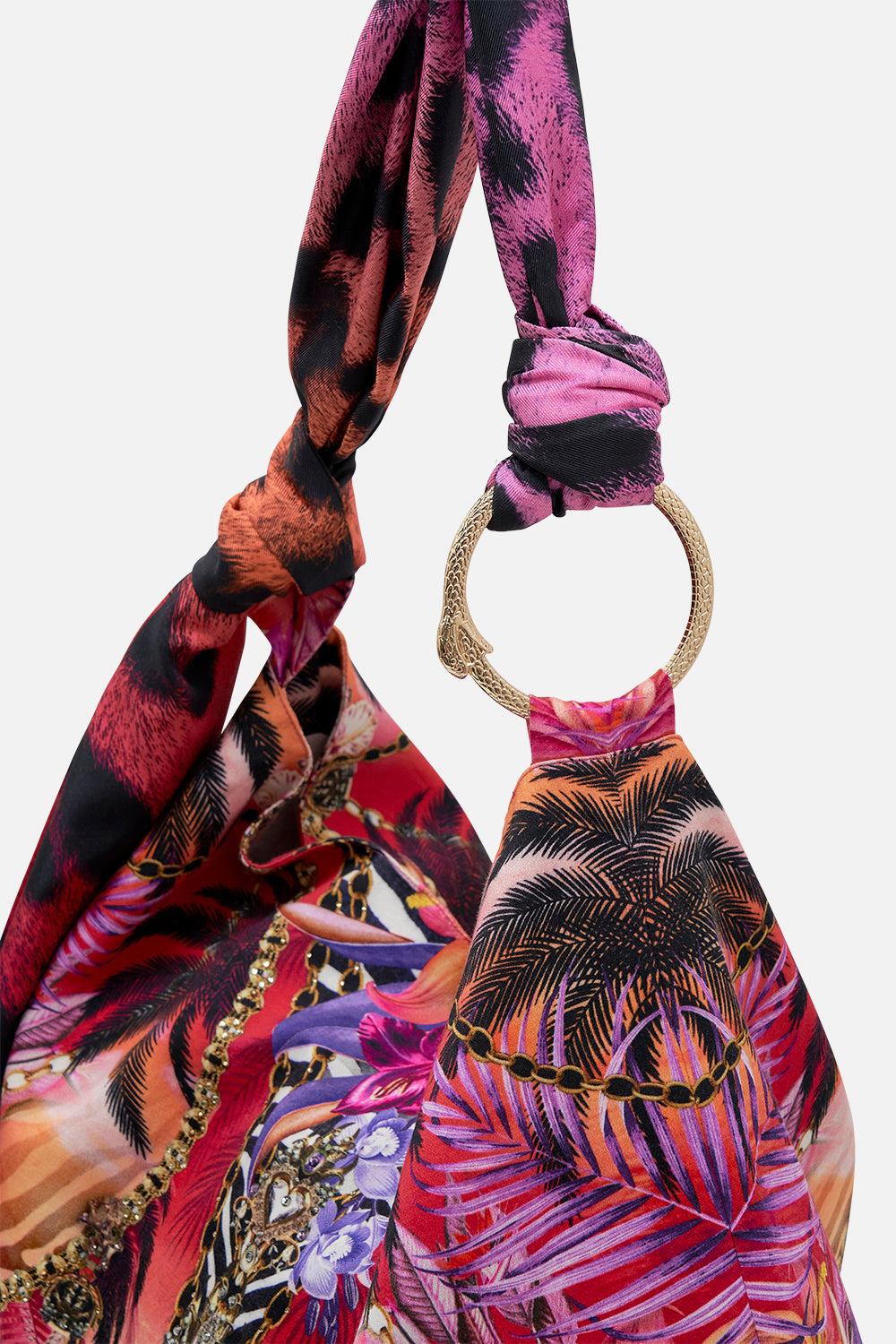 Detail product view of CAMILLA Beach Bag in Wild Loving print