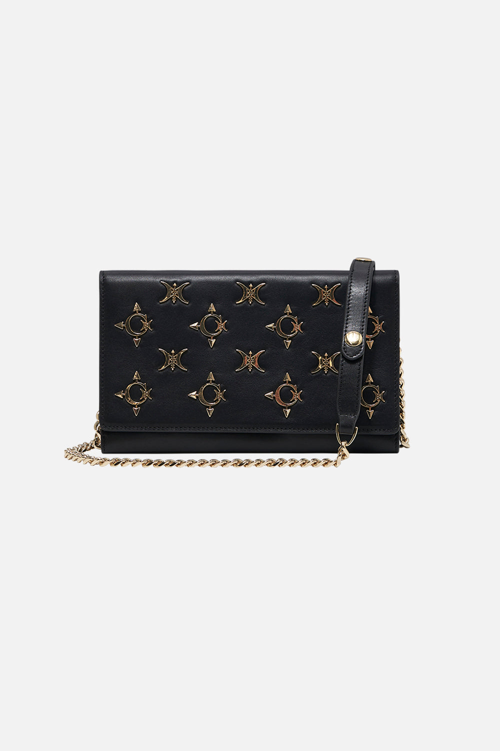 CHAIN FLAP CROSSBODY SOLID BLACK