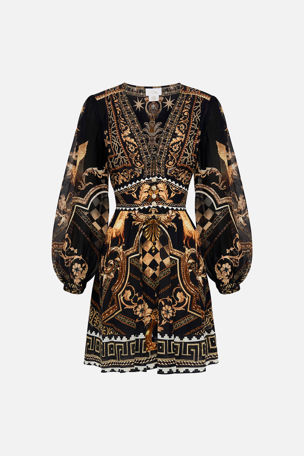 CURVED WAISTBAND SHORT DRESS DUOMO DYNASTY