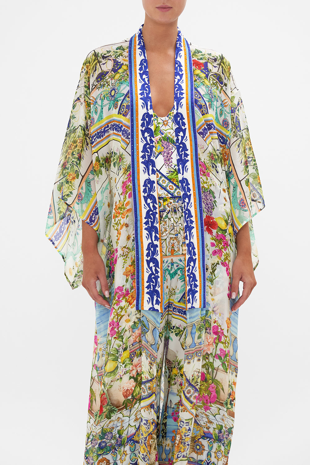 KIMONO LAYER WITH COLLAR AMALFI AMORE