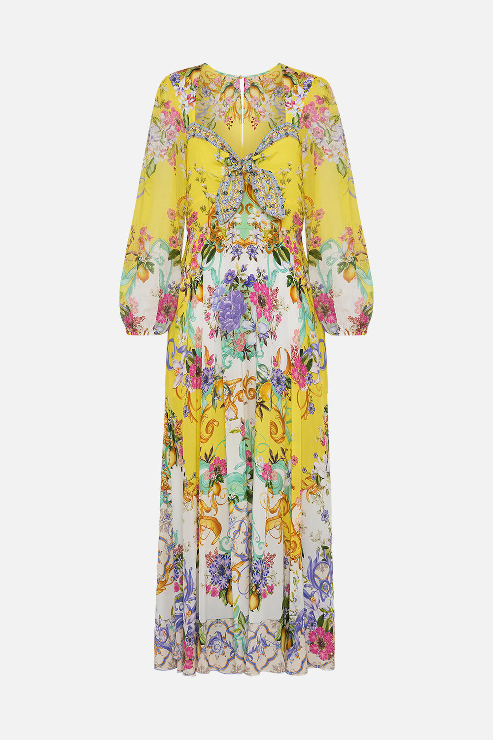 TIE FRONT LONG SLEEVE DRESS CATERINA SPRITZ