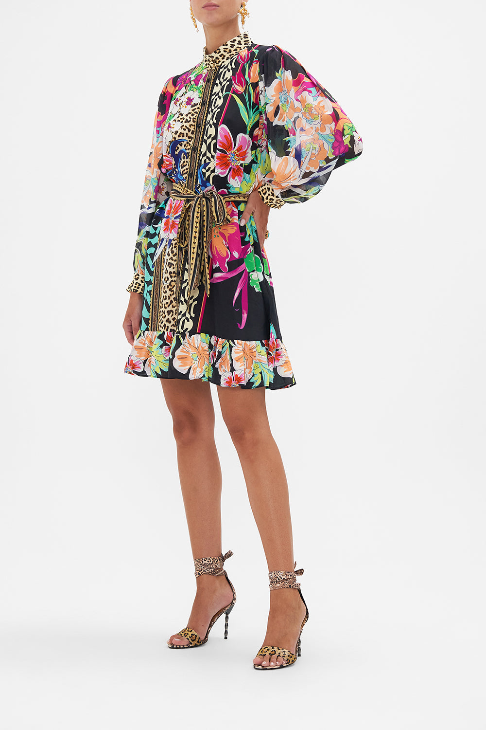 DROP SLEEVE SHIRT DRESS PRINTED PRIMA VERA