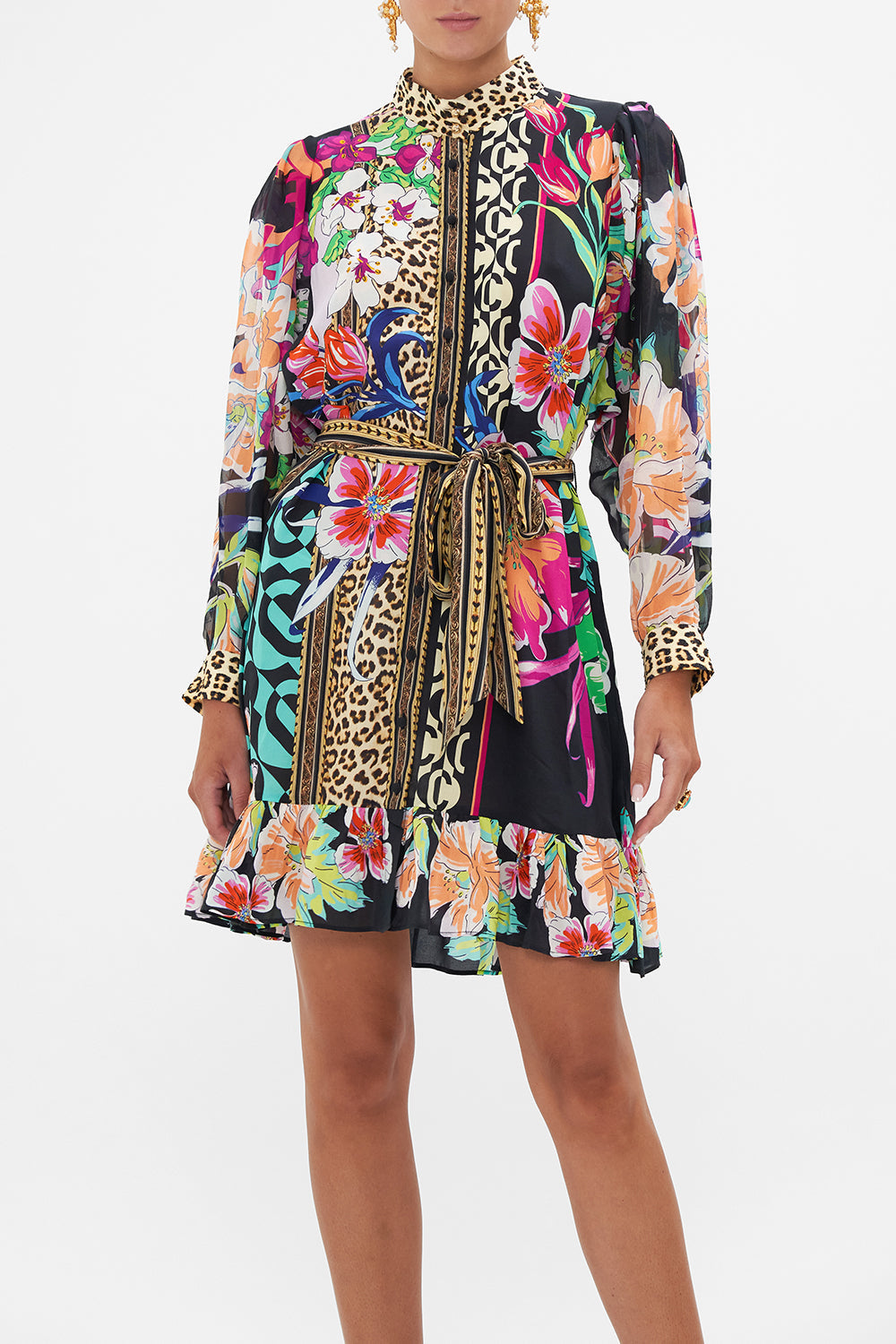 DROP SLEEVE SHIRT DRESS PRINTED PRIMA VERA