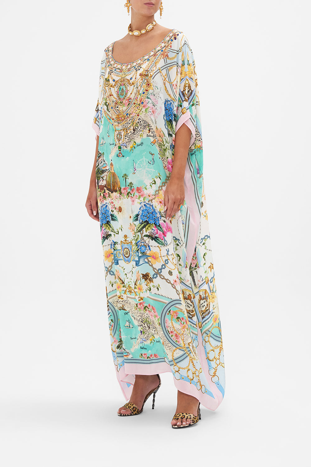 ROUND NECK KAFTAN AMALFI LULLABY